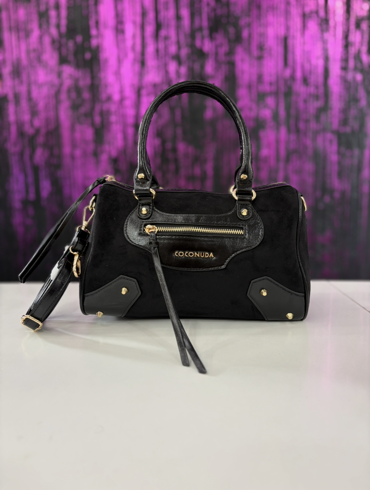 Borsa a bauletto camoscio coconuda