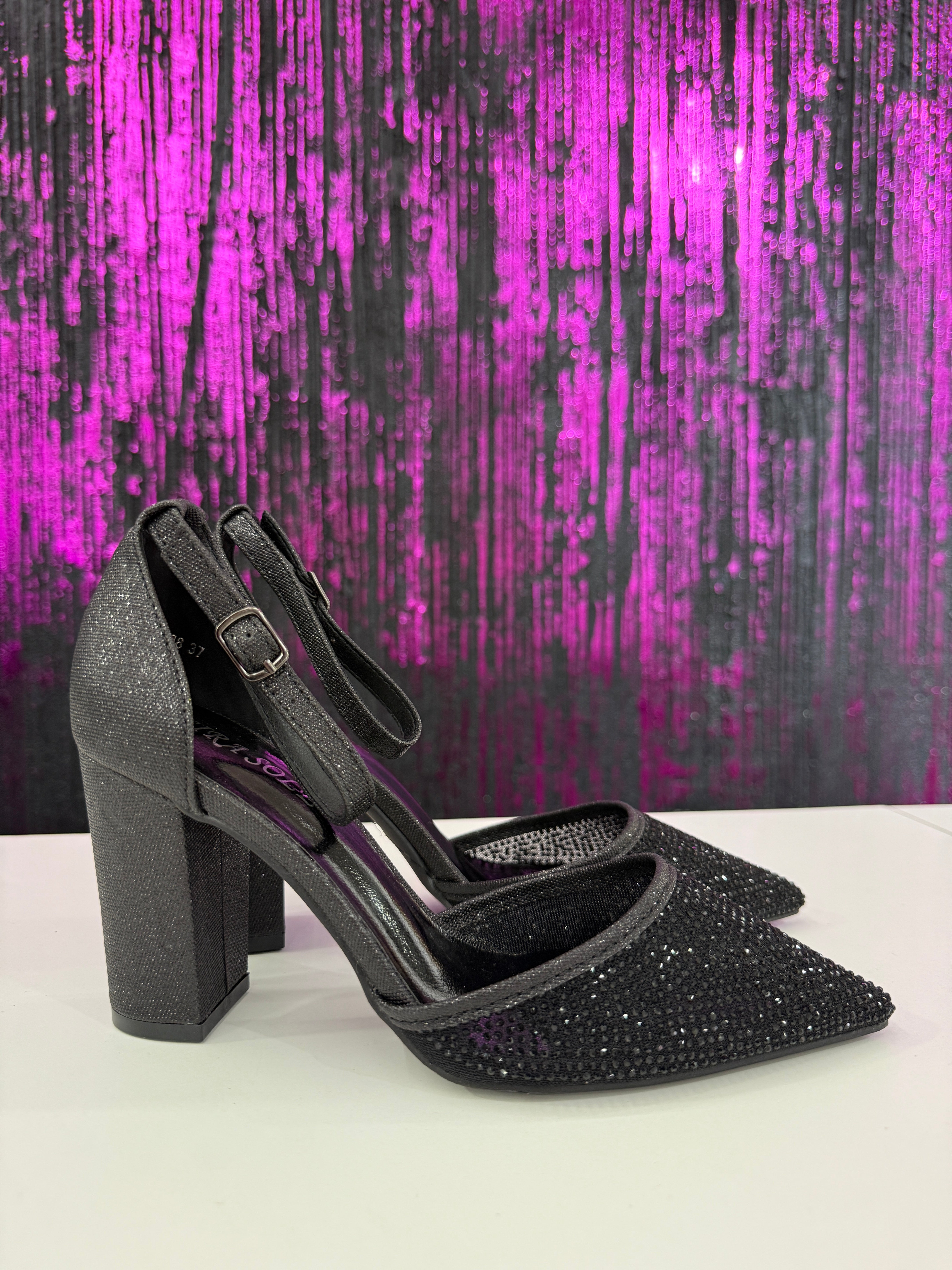 Slingback velato tacco doppio