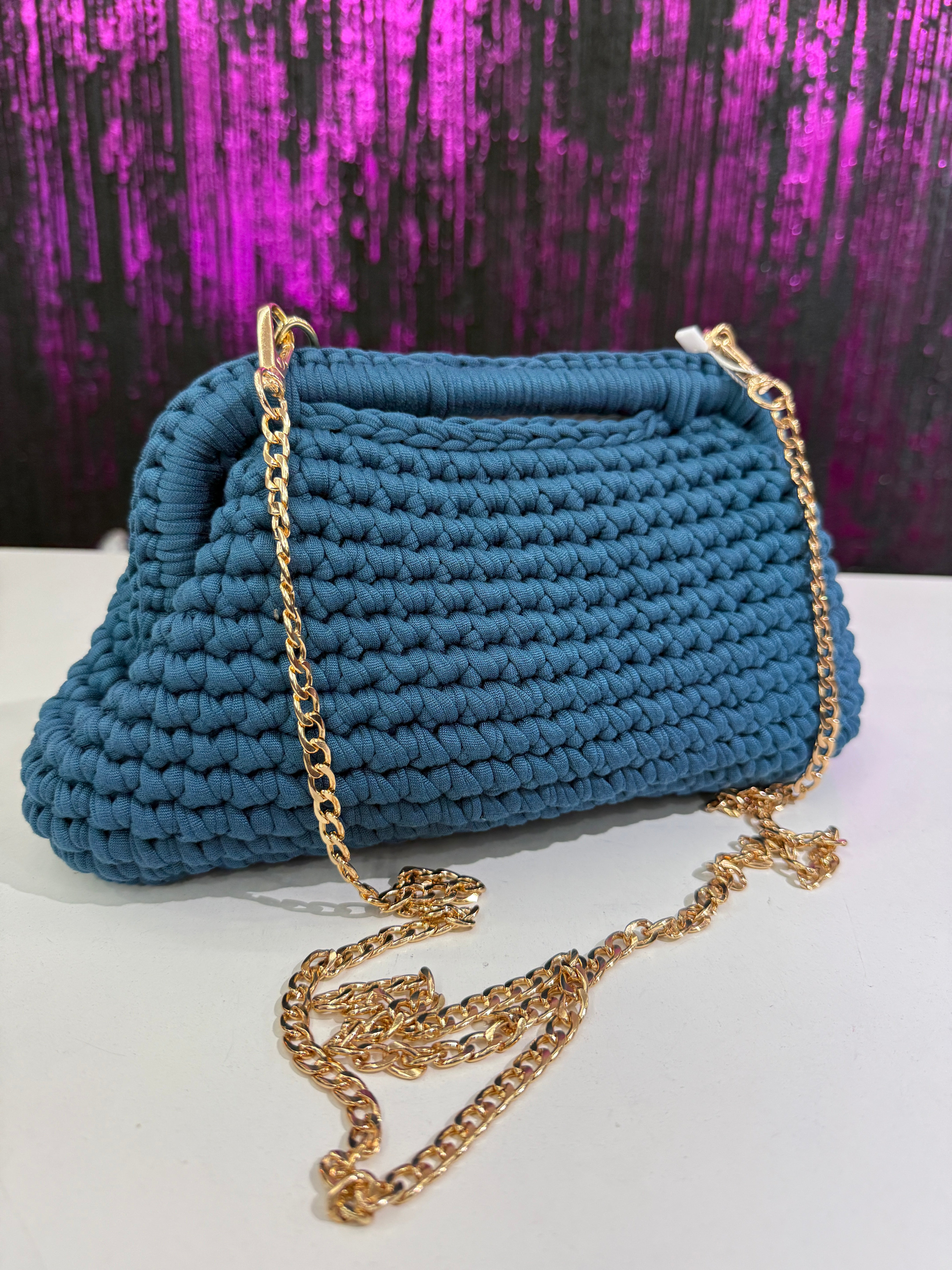 Borsa a Mano Crochet con Catena