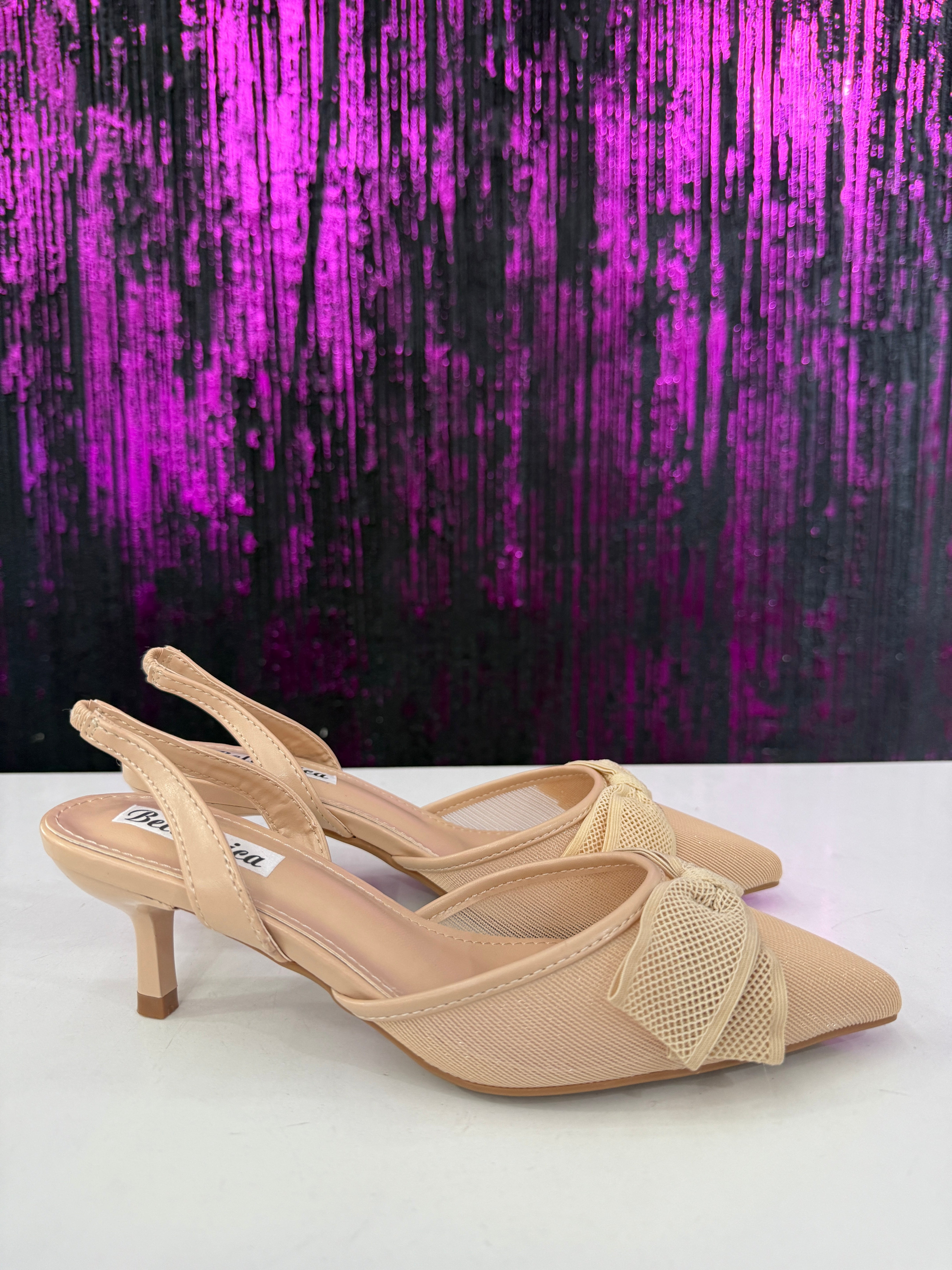 Slingback fiocco velato