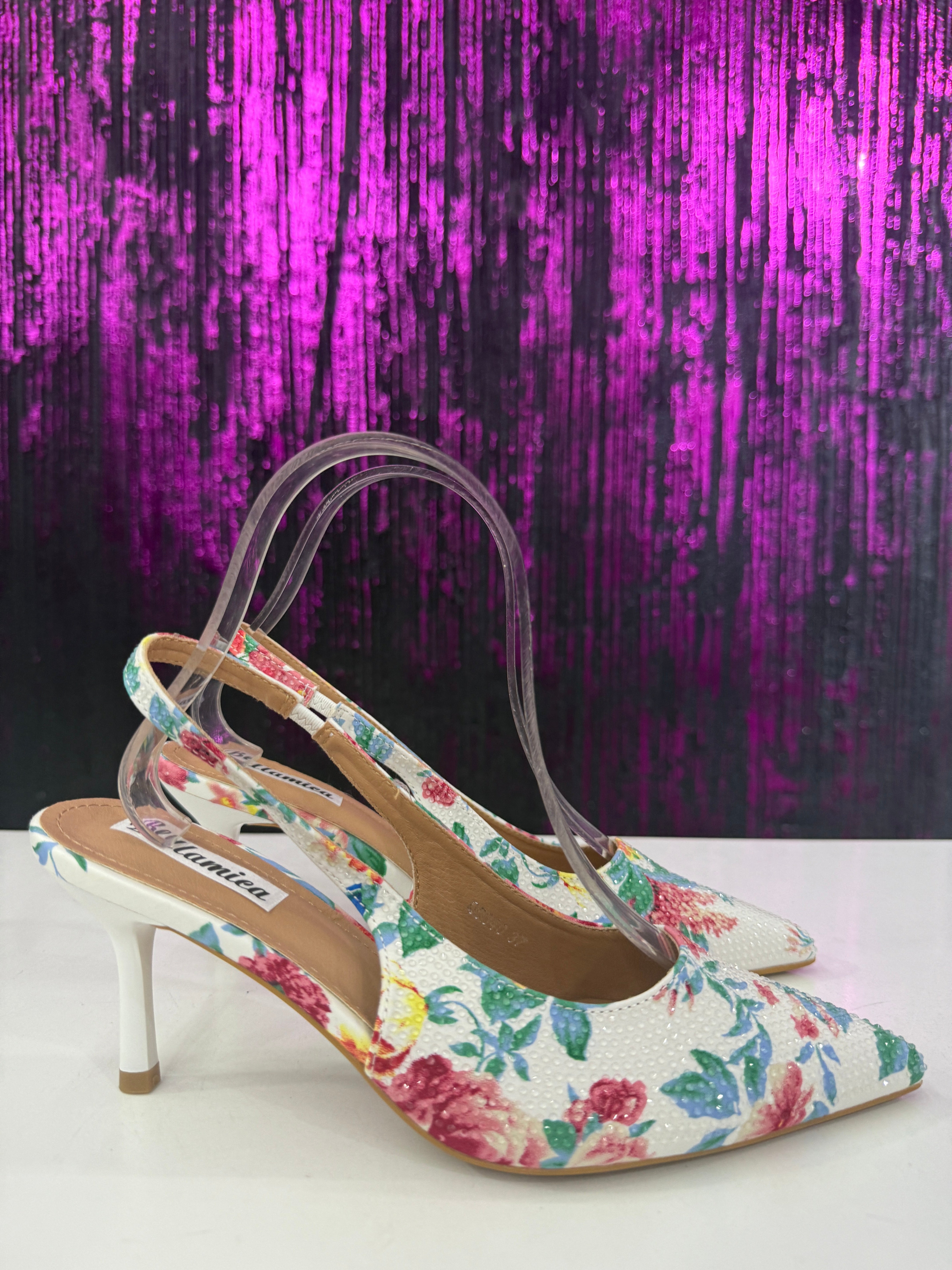 Slingback fiori