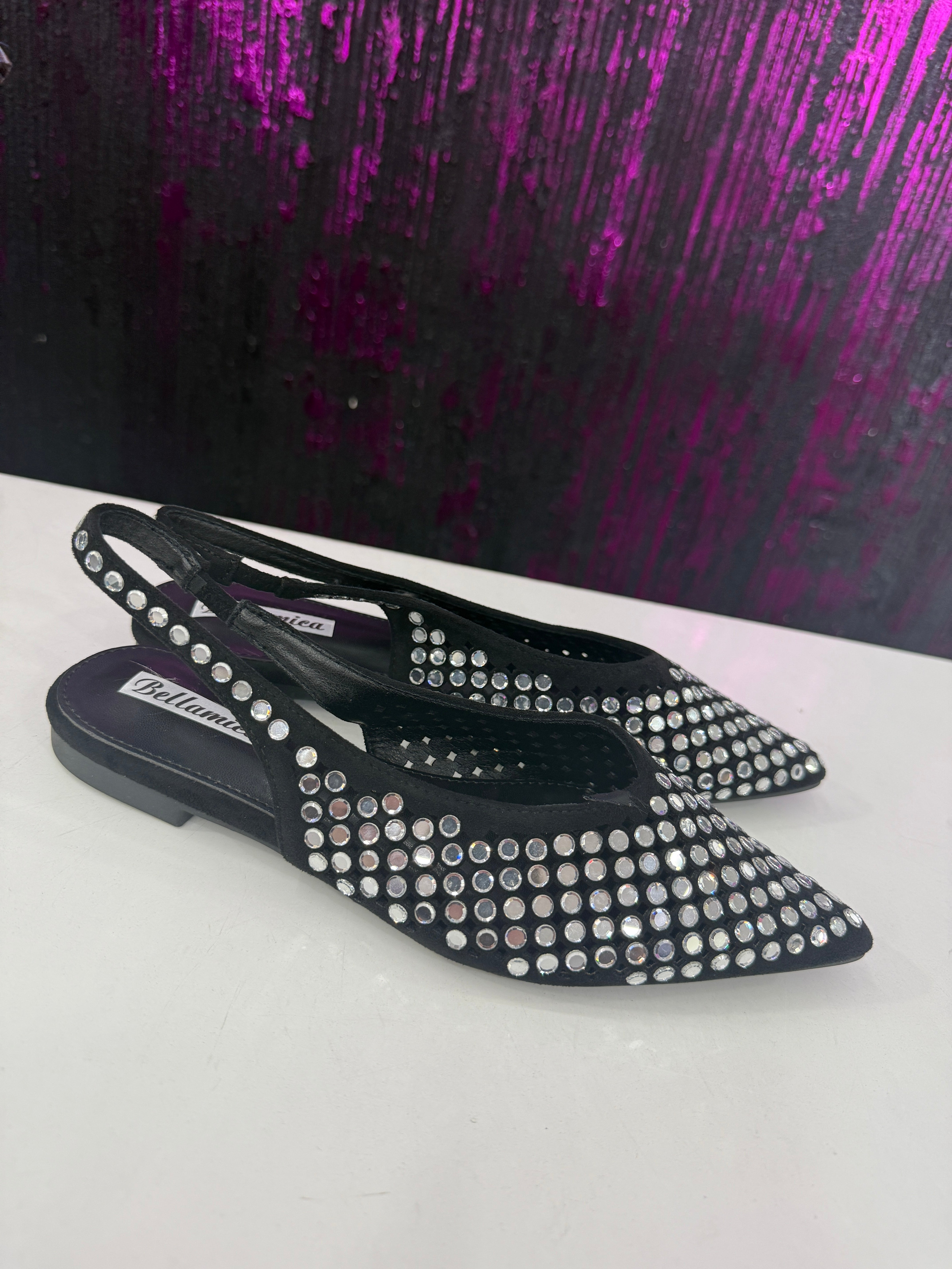 Ballerine slingback brillantinata