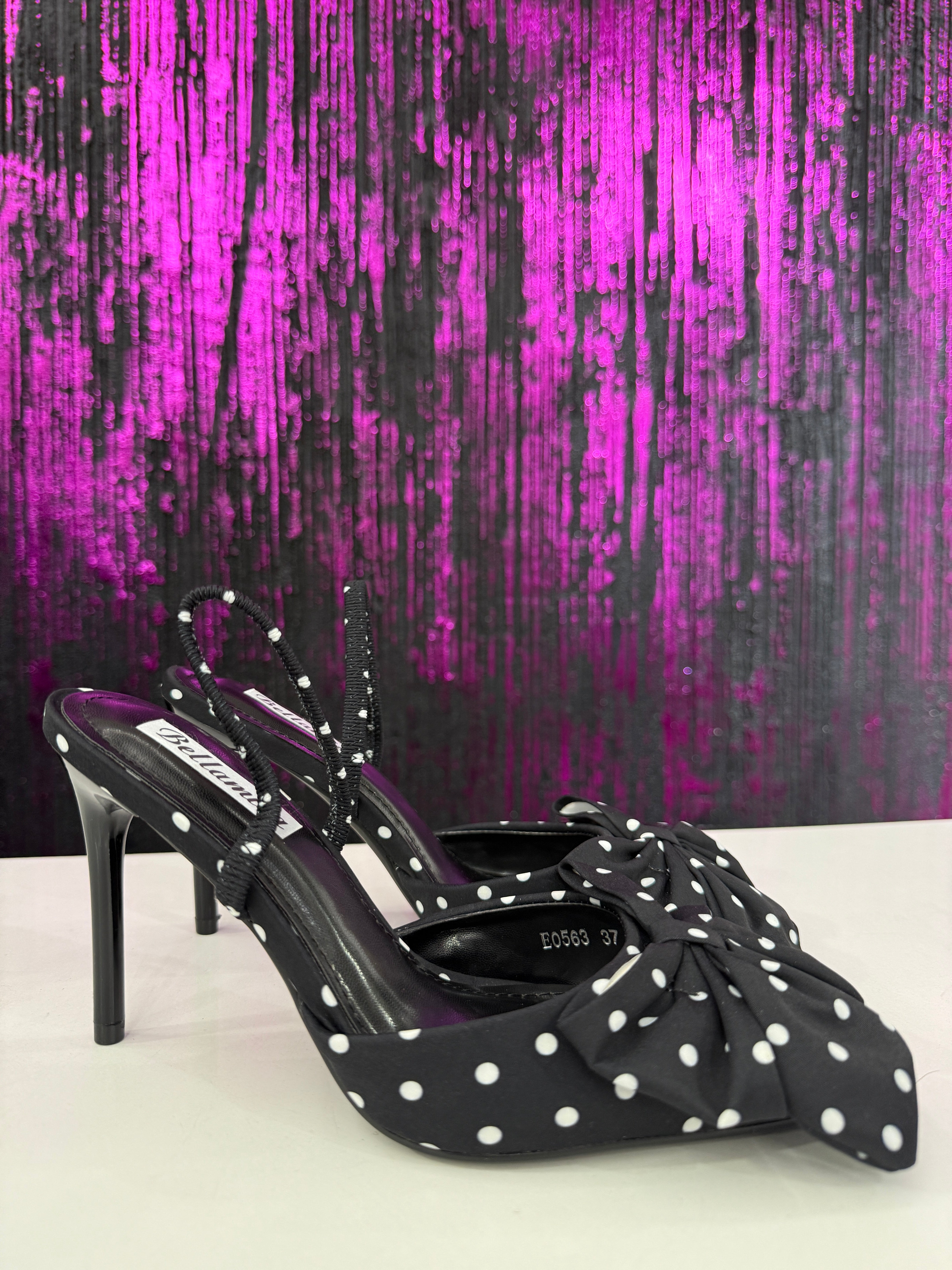 Slingback fiocco pois