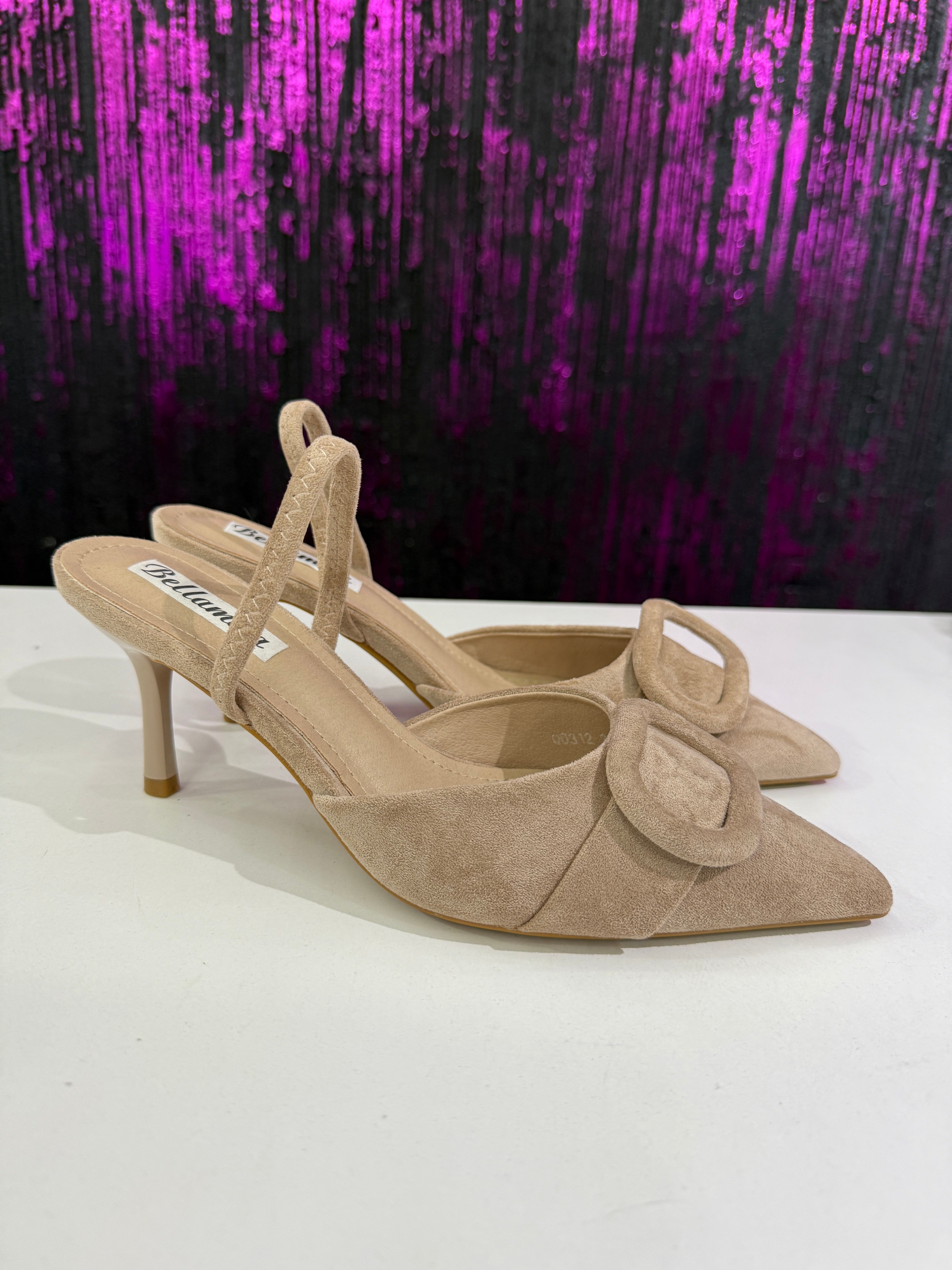 Slingback camoscio comoda