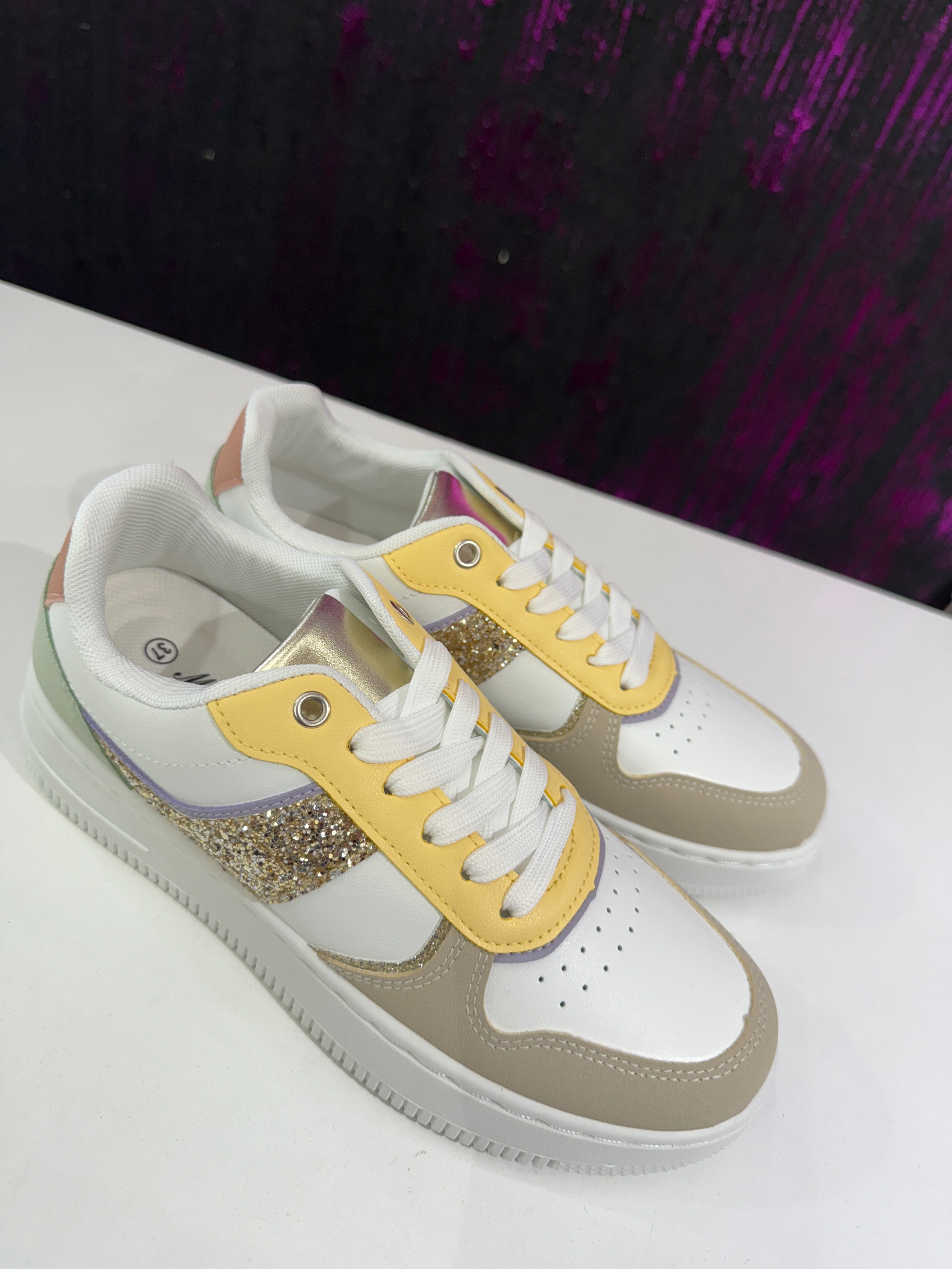 Sneaker Donna Multicolor con Glitter