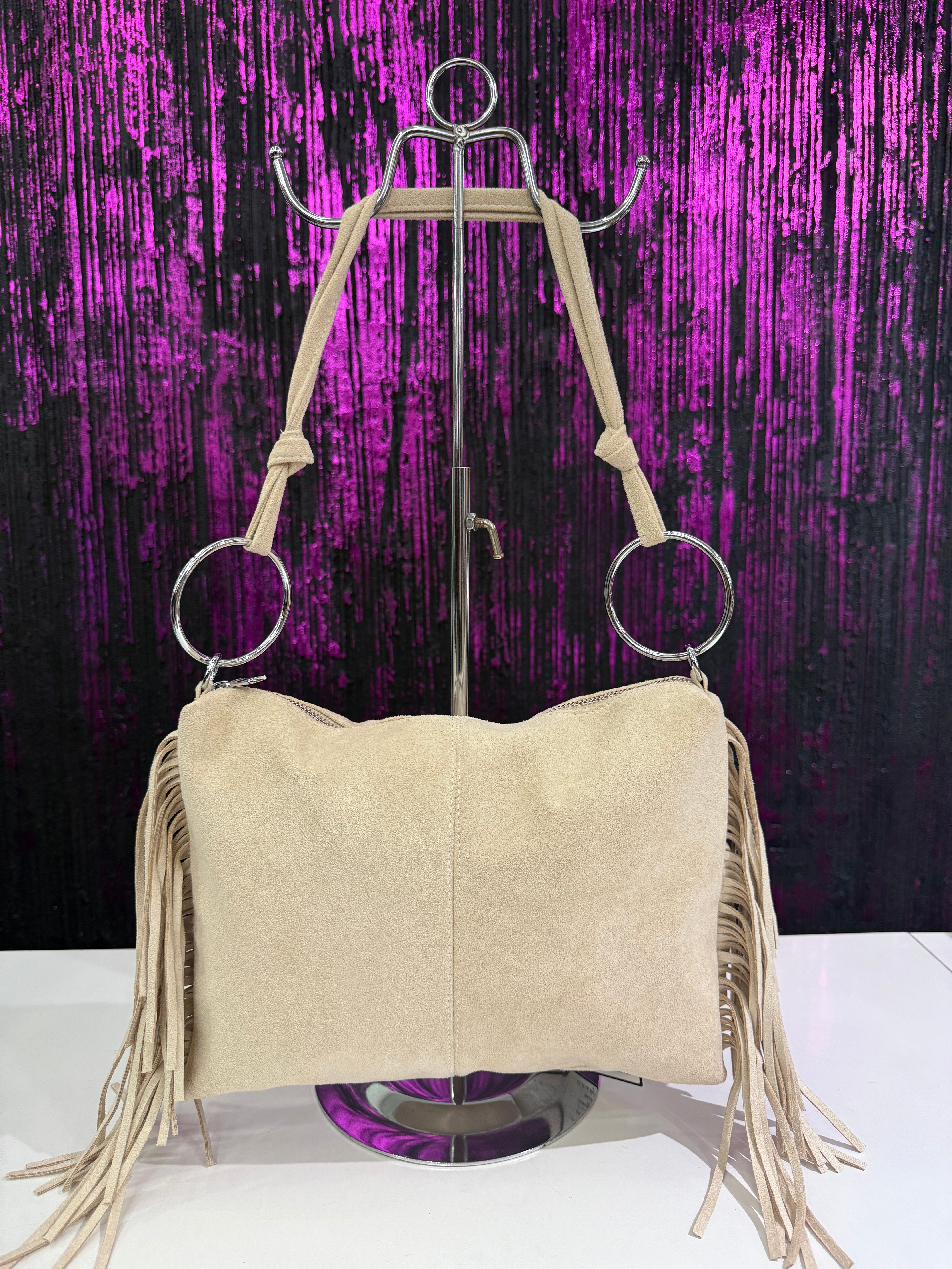 Borsa in Scamosciato con Frange