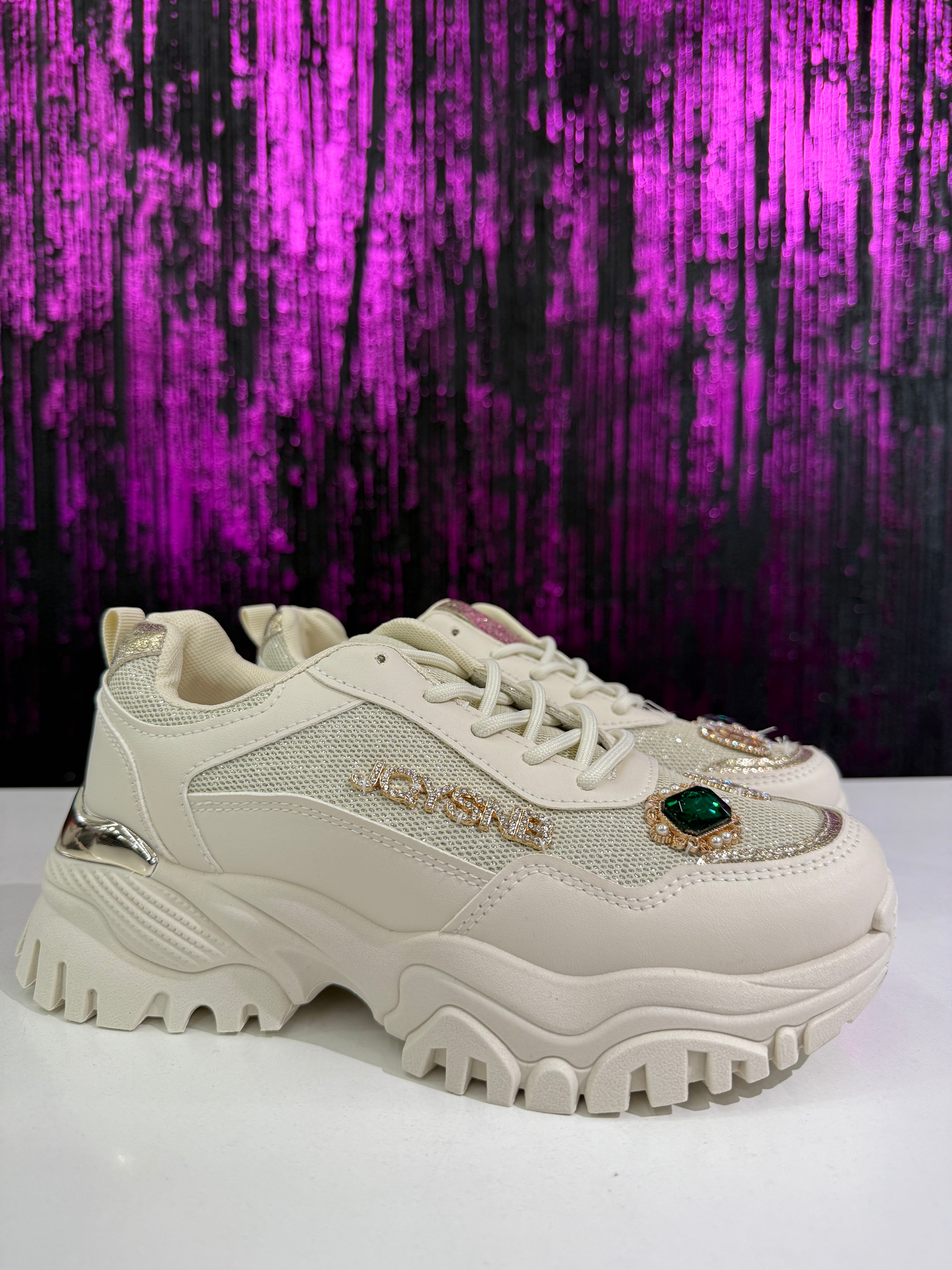 Sneakers Donna Platform con Gioiello