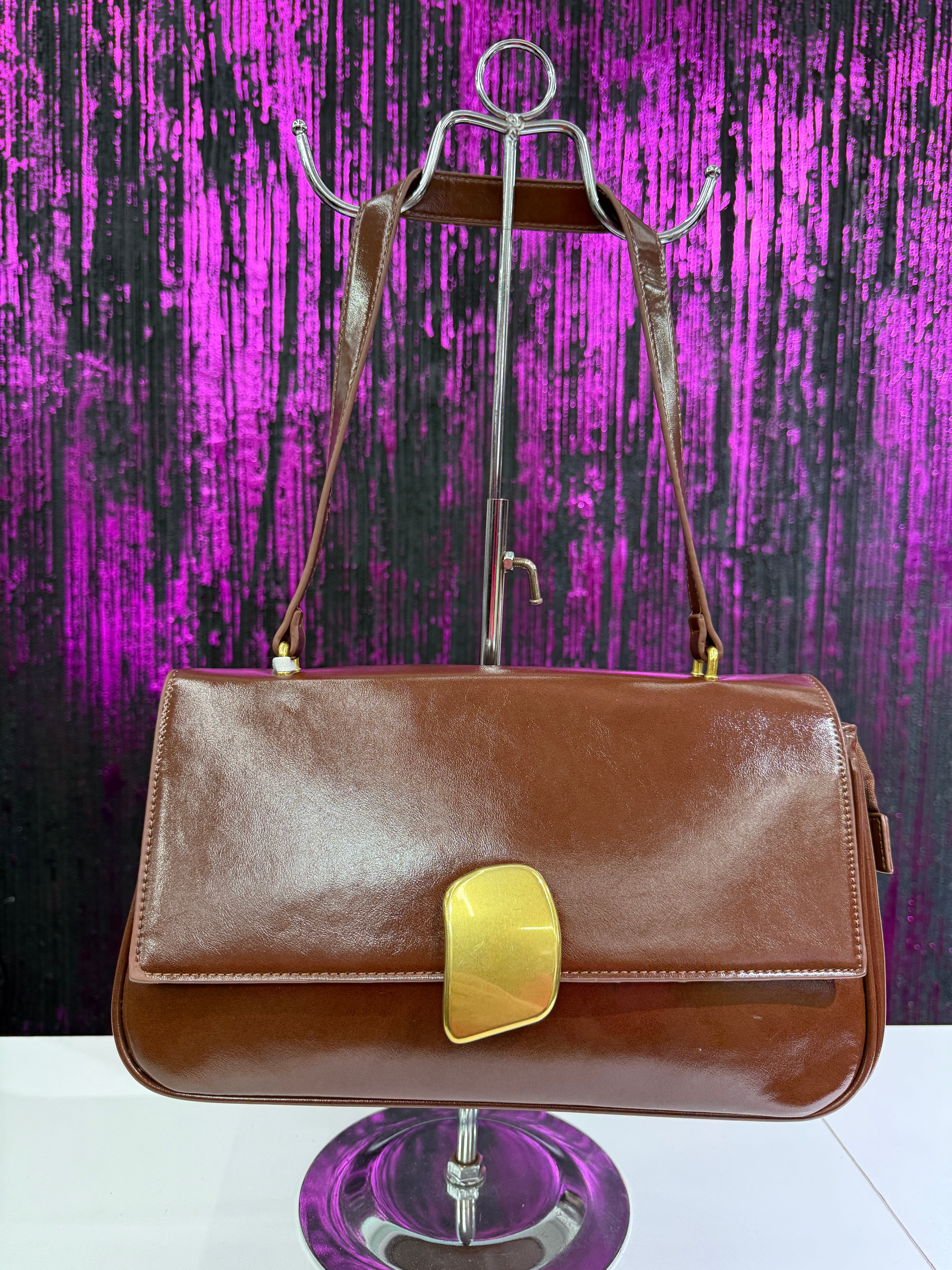 Borsa a Spalla con Chiusura Gold
