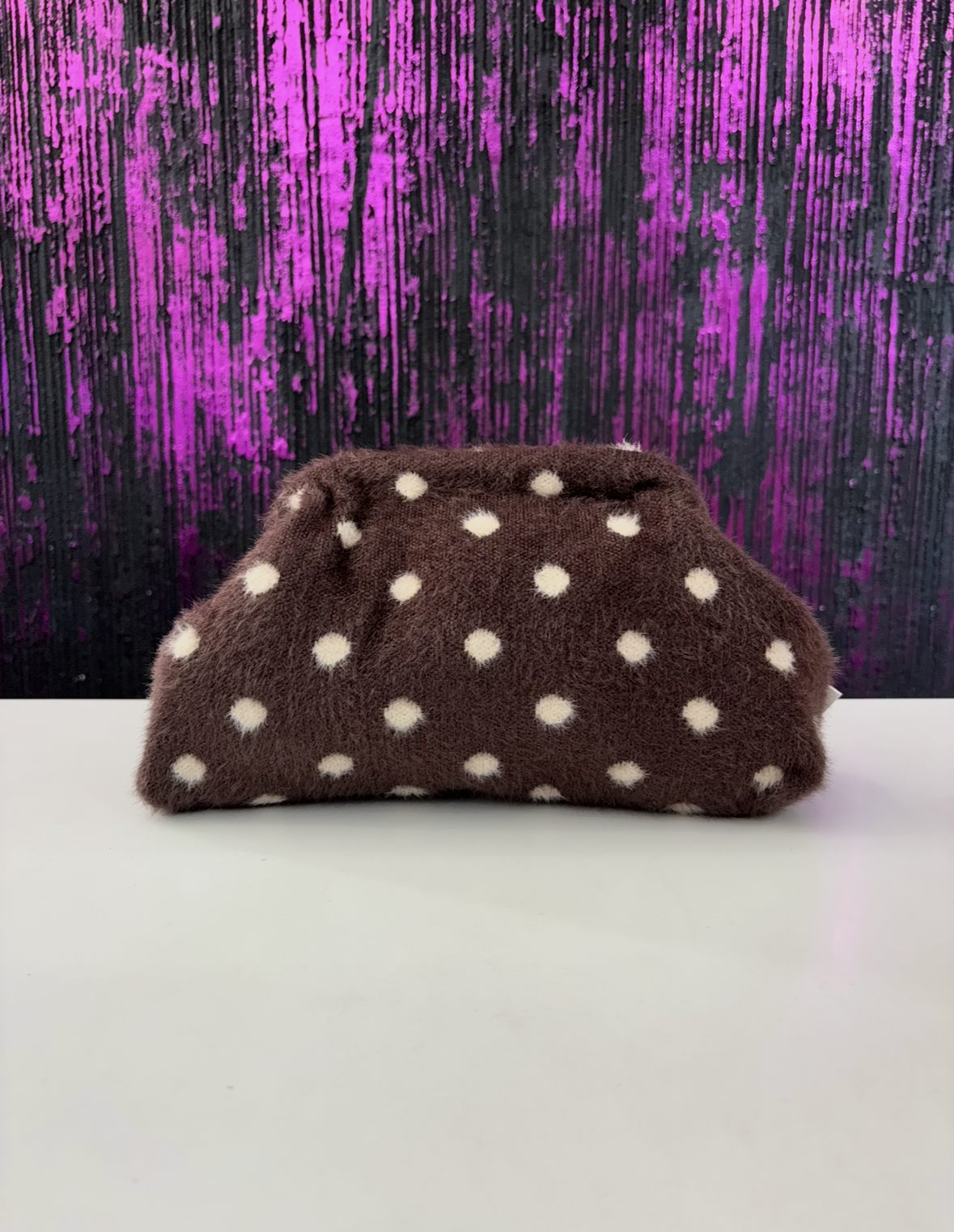 Clutch a nuvola morbida a pois
