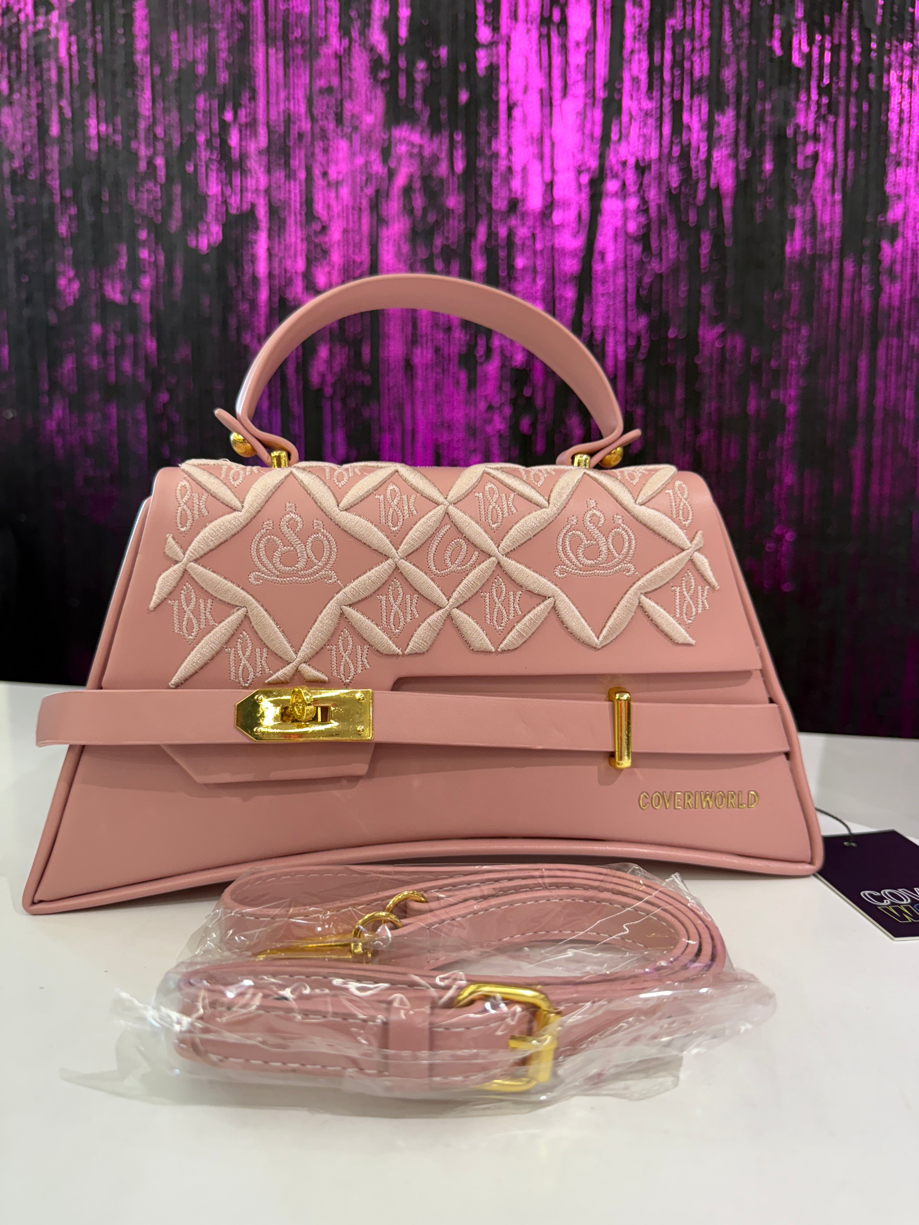 Borsa Donna a Mano e Tracolla Coveri World – Ricamo Elegante