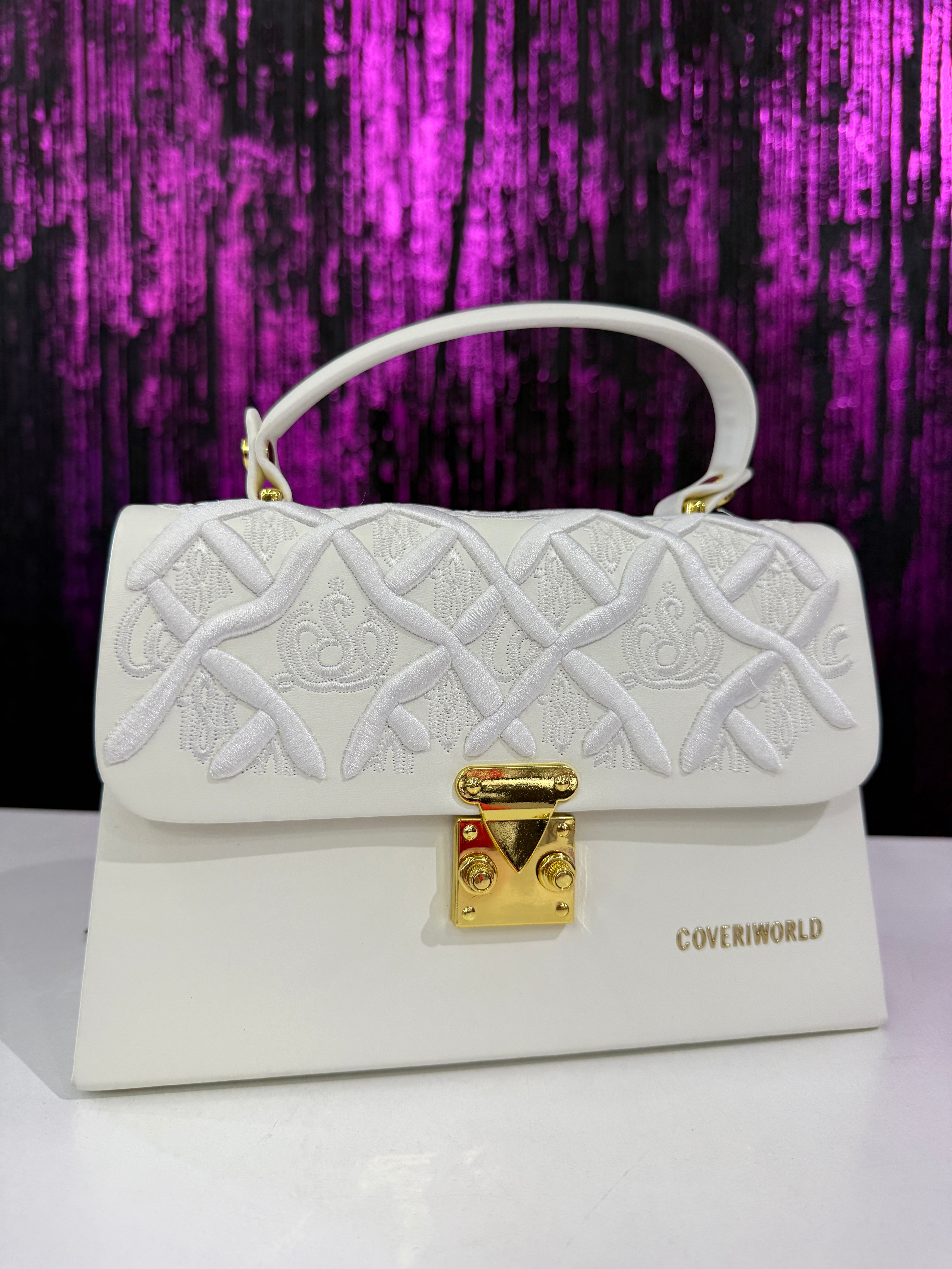Borsa Coveri Nera con Ricamo