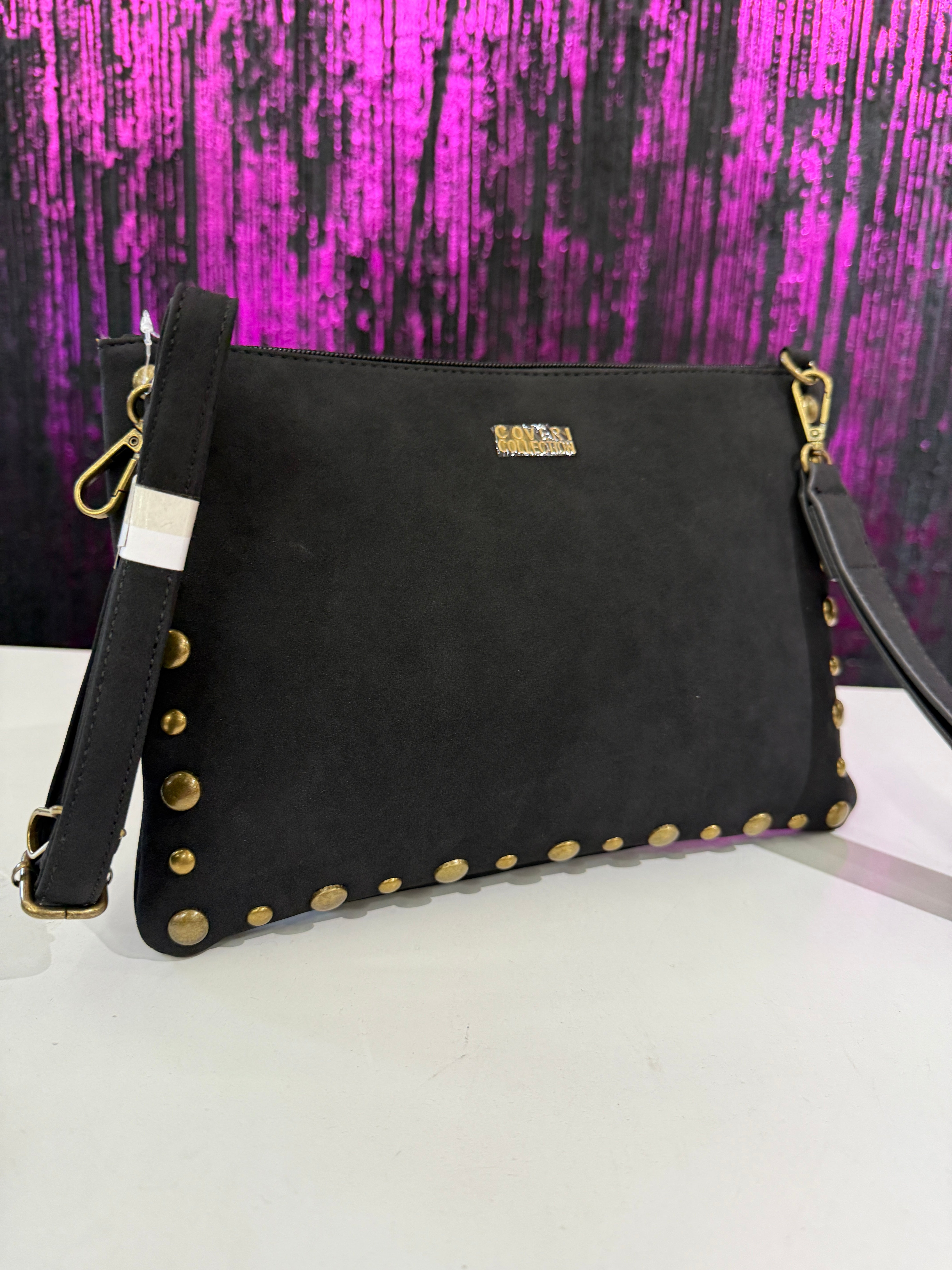BORSA COVERI COLLECTION CAMEL CON BORCHIE