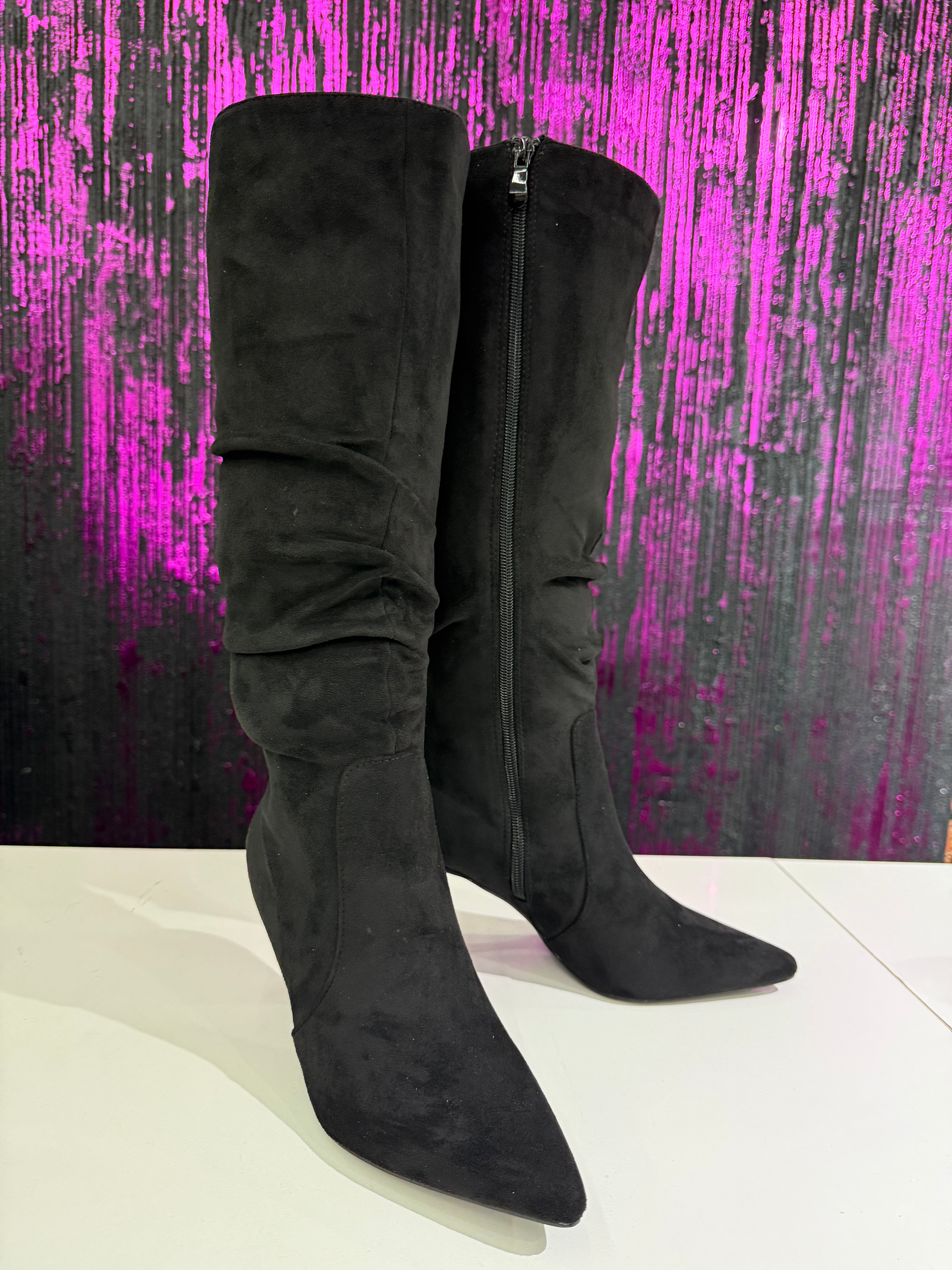 STIVALE DONNA MORBIDO IN SCAMOSCIATO