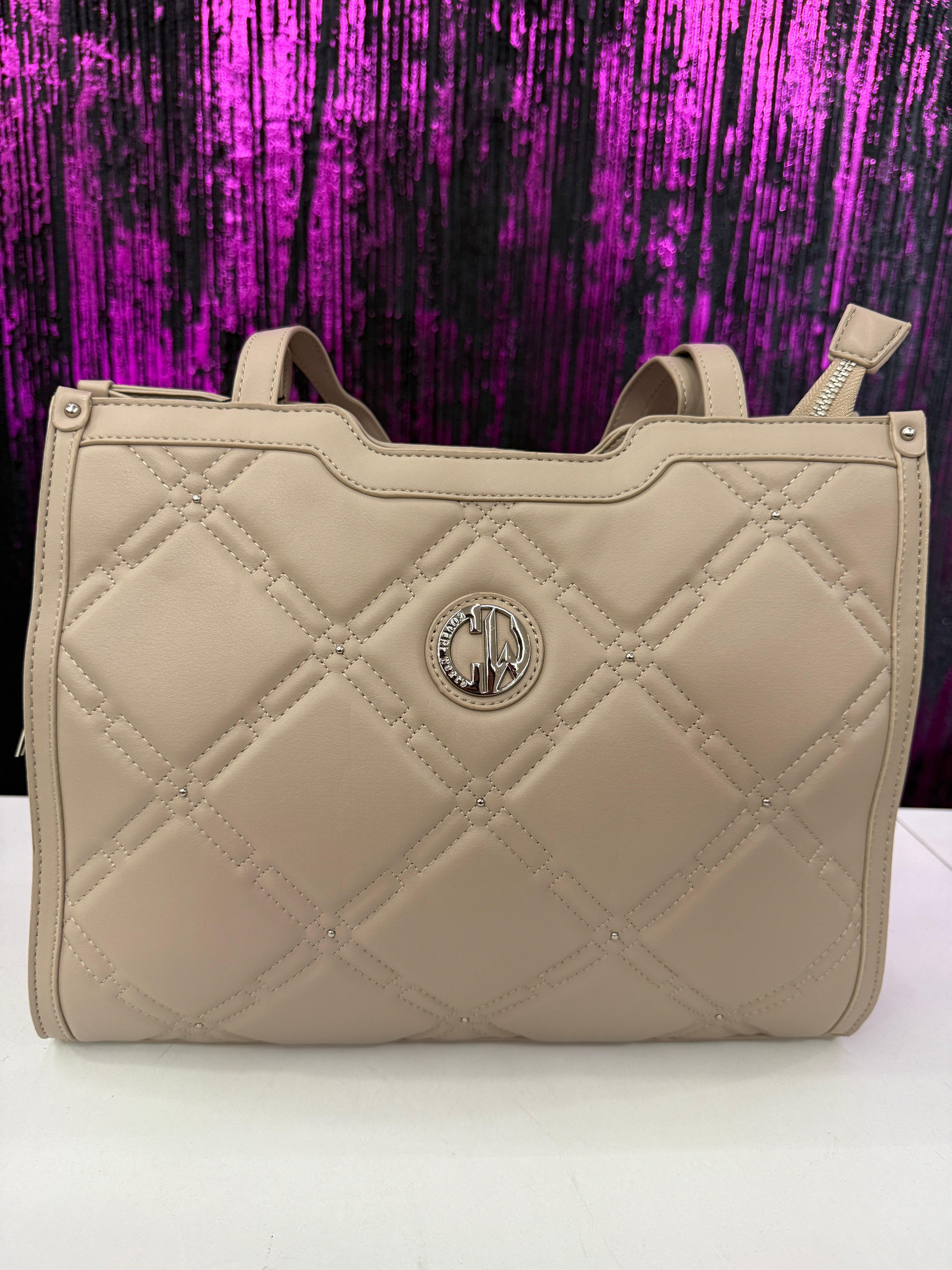 Borsa shopper enrico coveri con borchie