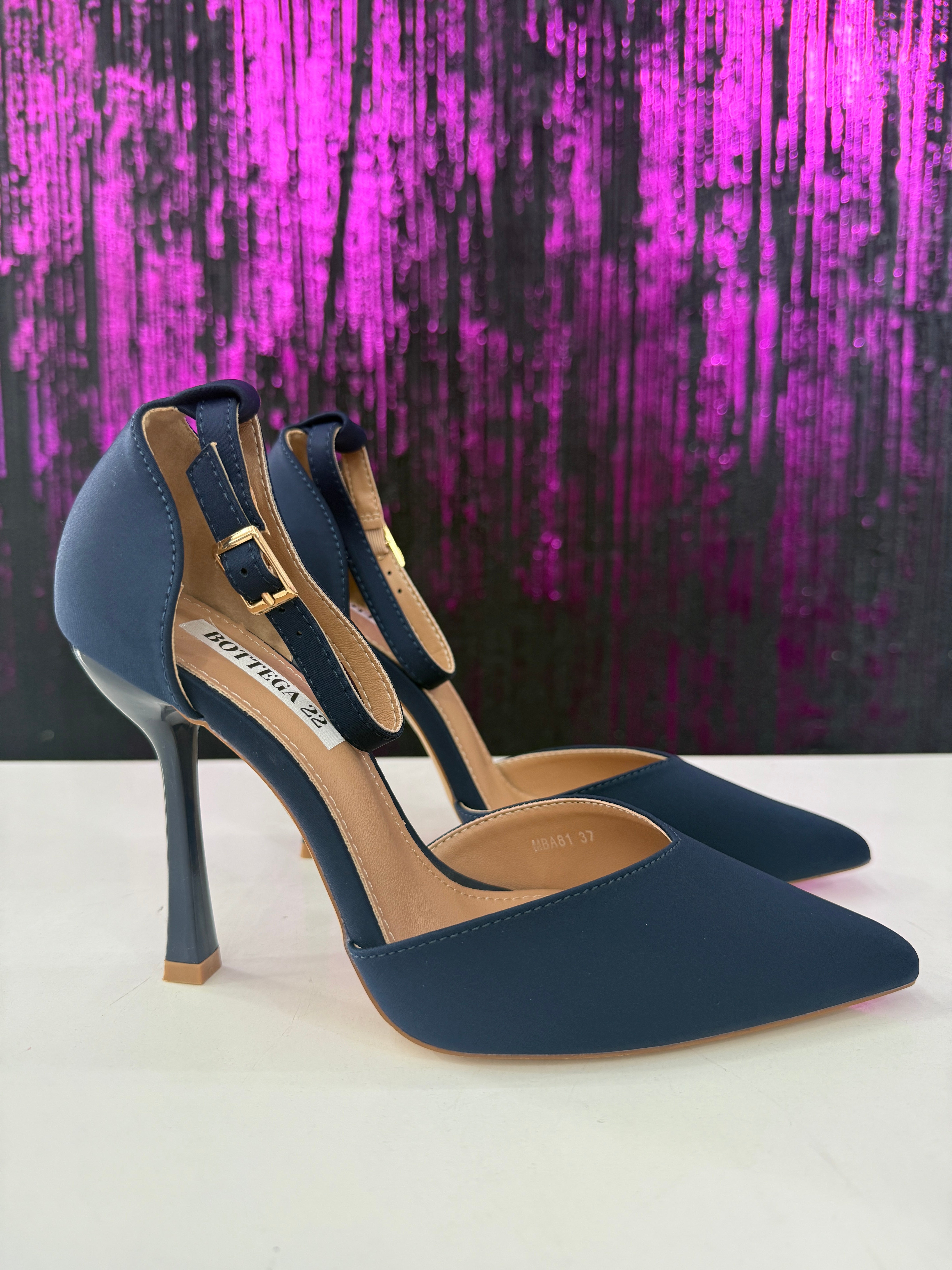 Slingback in tessuto