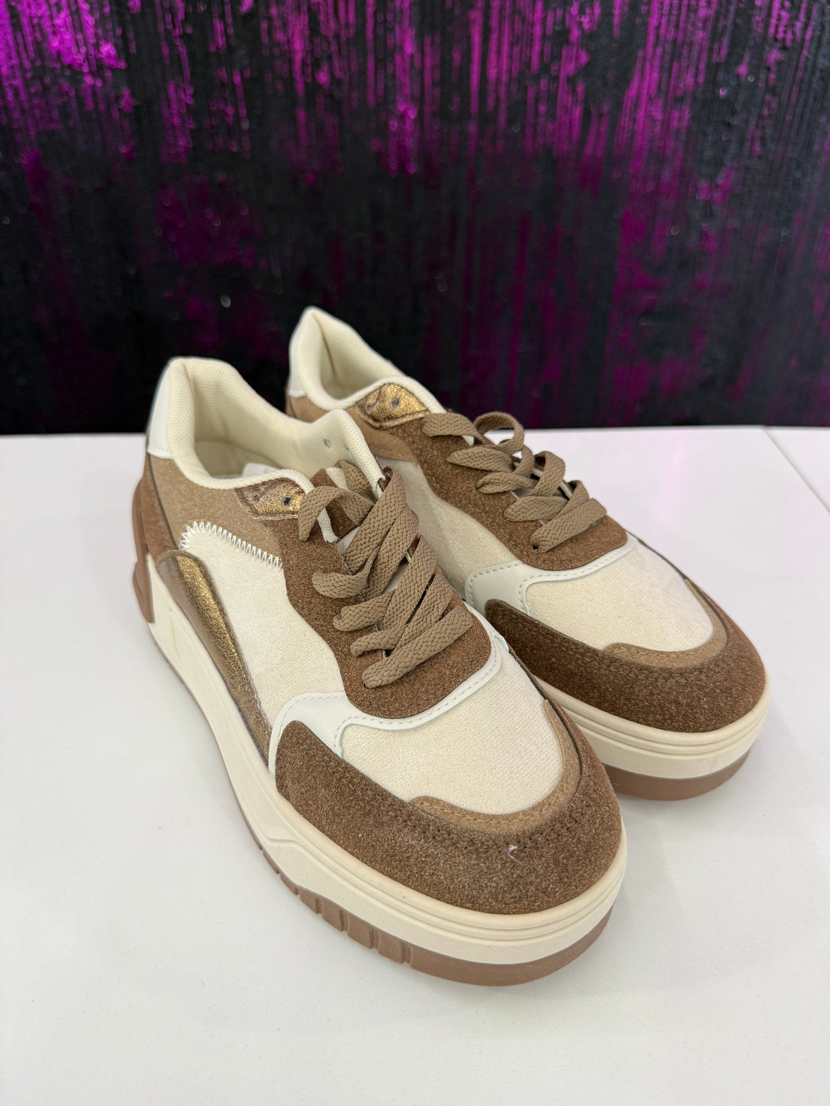Sneaker platform animalier