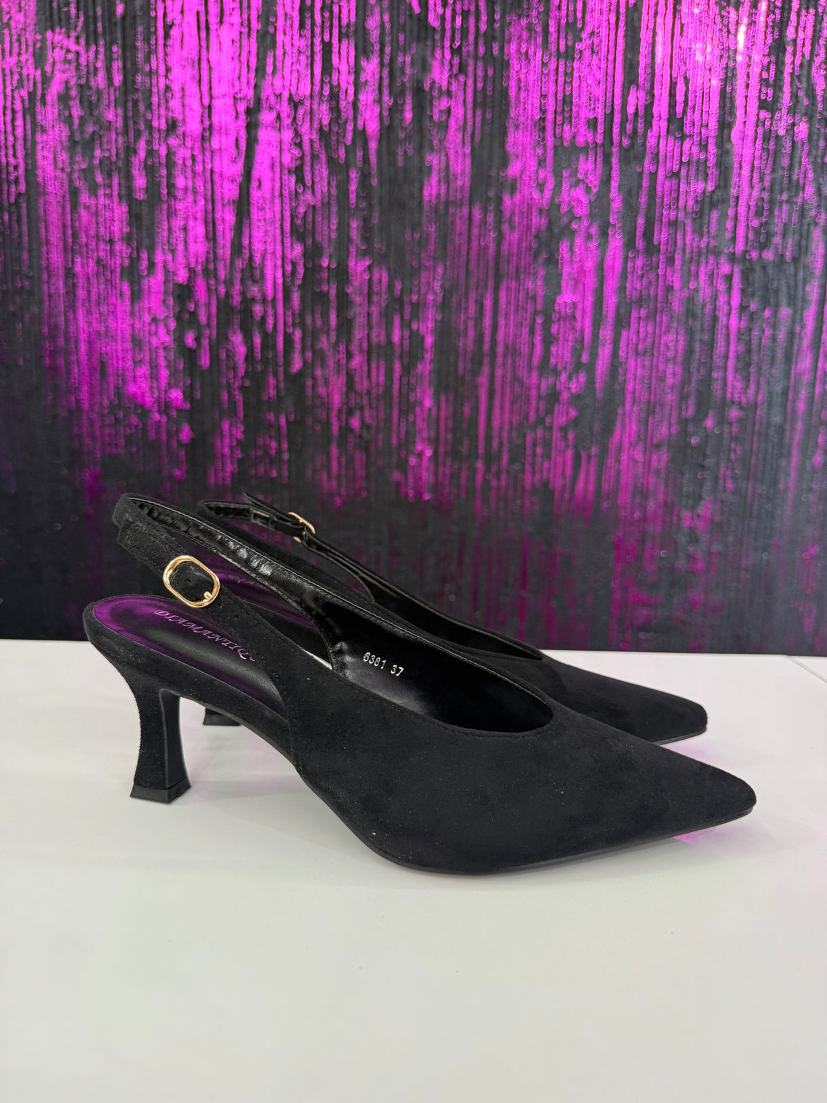 Slingback camoscio