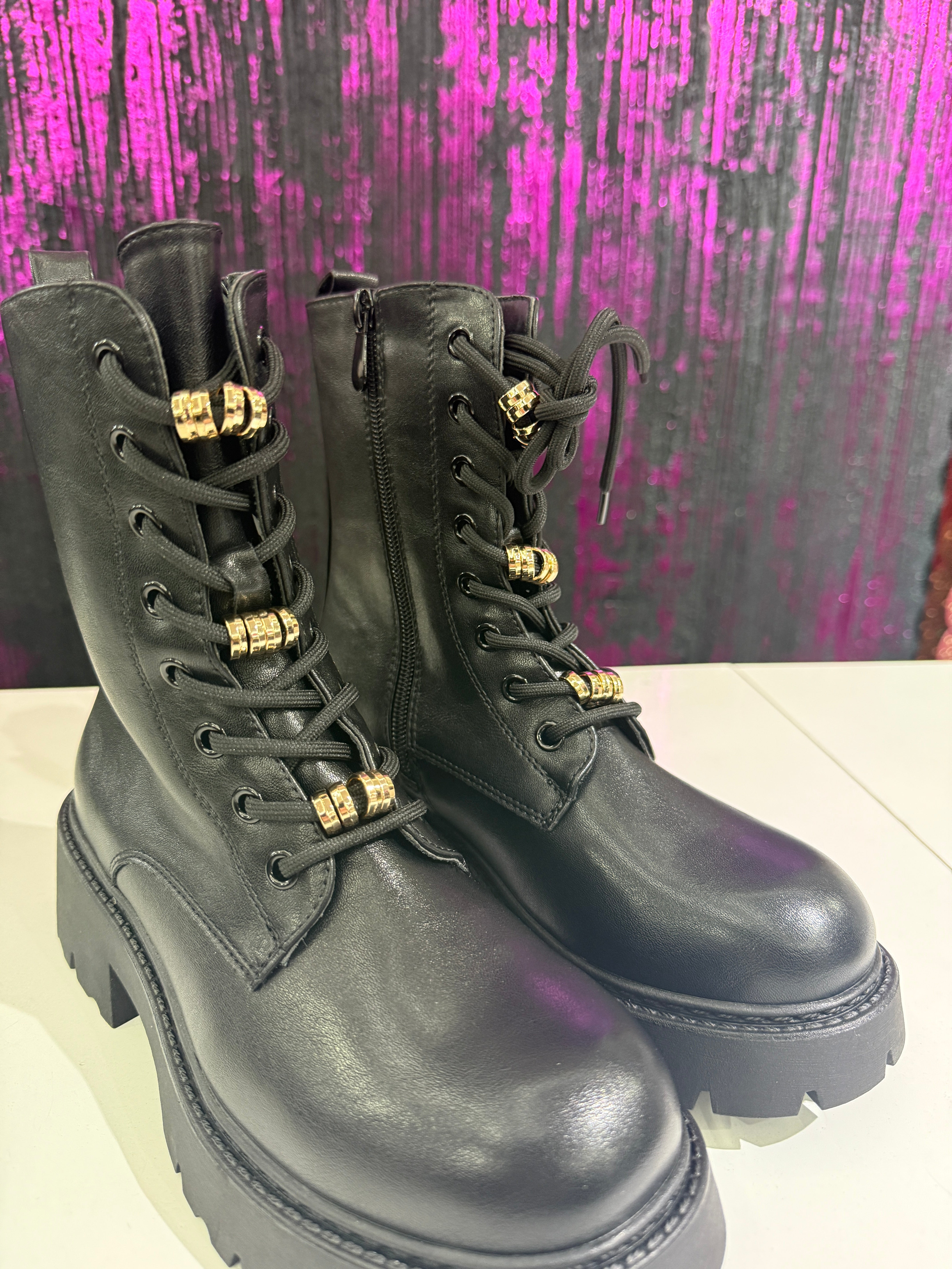 Anfibi Donna con Dettagli Gioiello