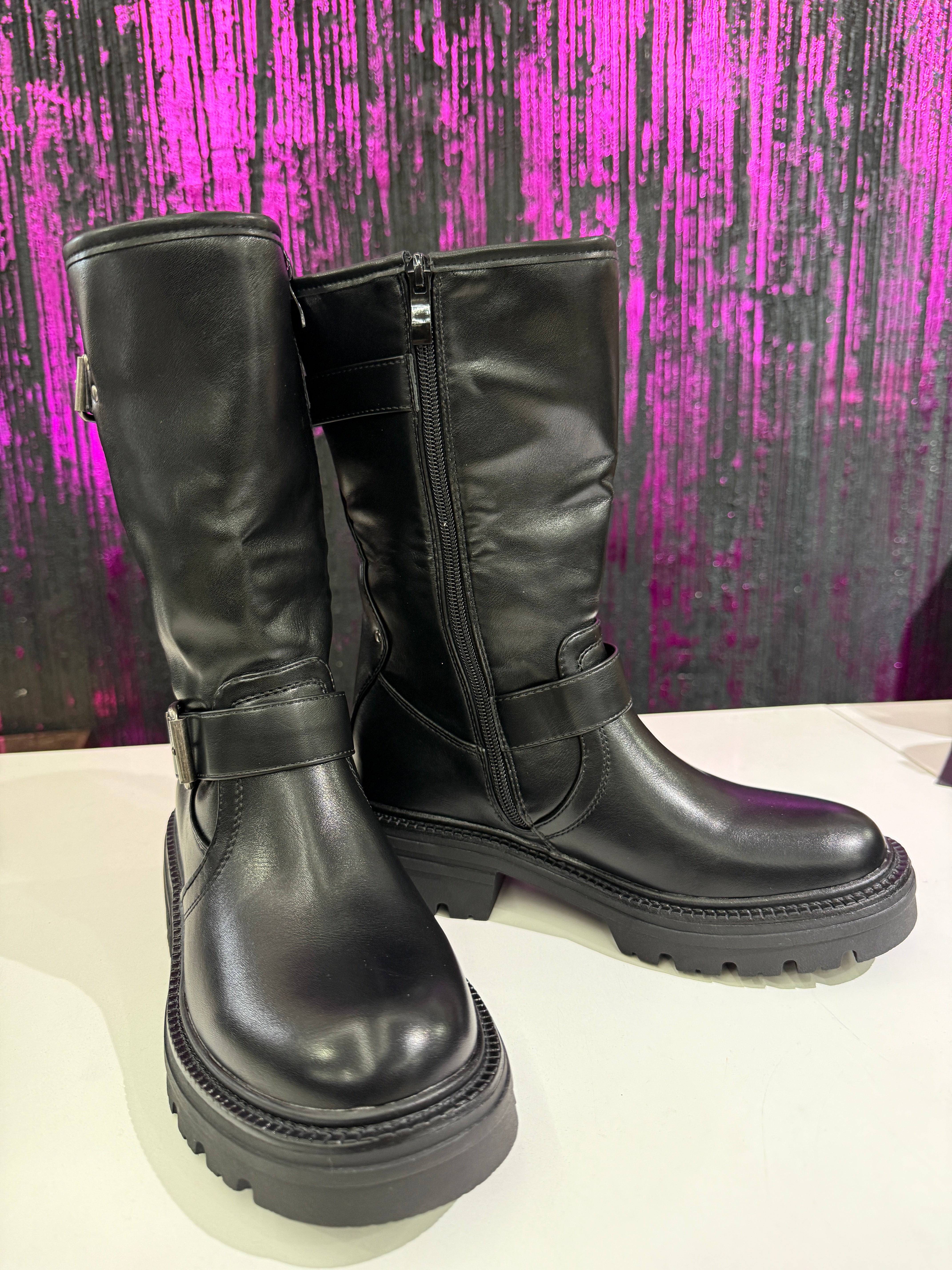 Stivali Biker Donna con Fibbie