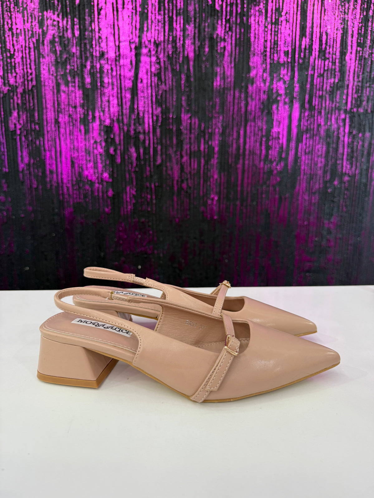 Slingback tacco comodo