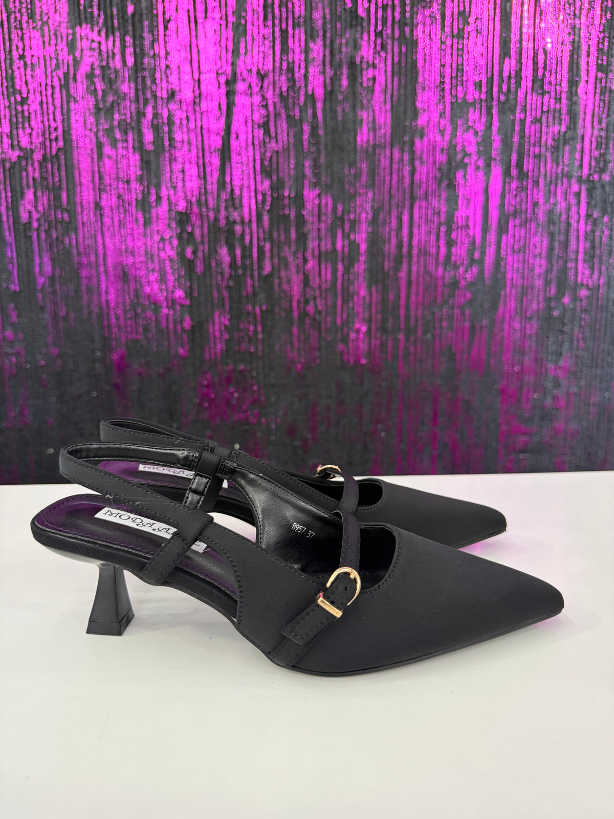 Slingback tessuto