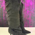 Stivali slouchy neri tacco comodo
