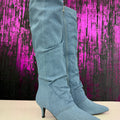 Stivali denim tacco comodo