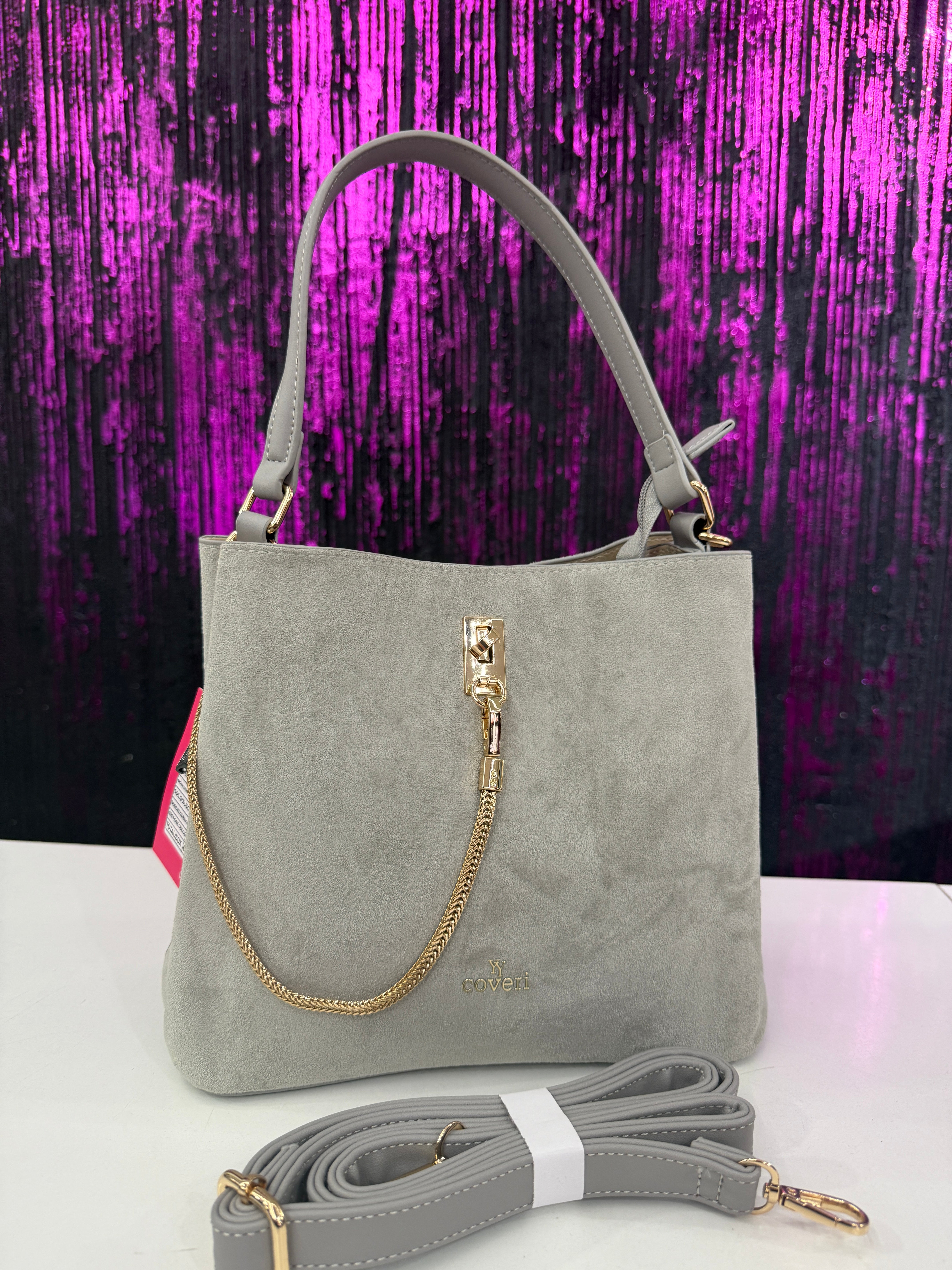 Borsa coveri camoscio