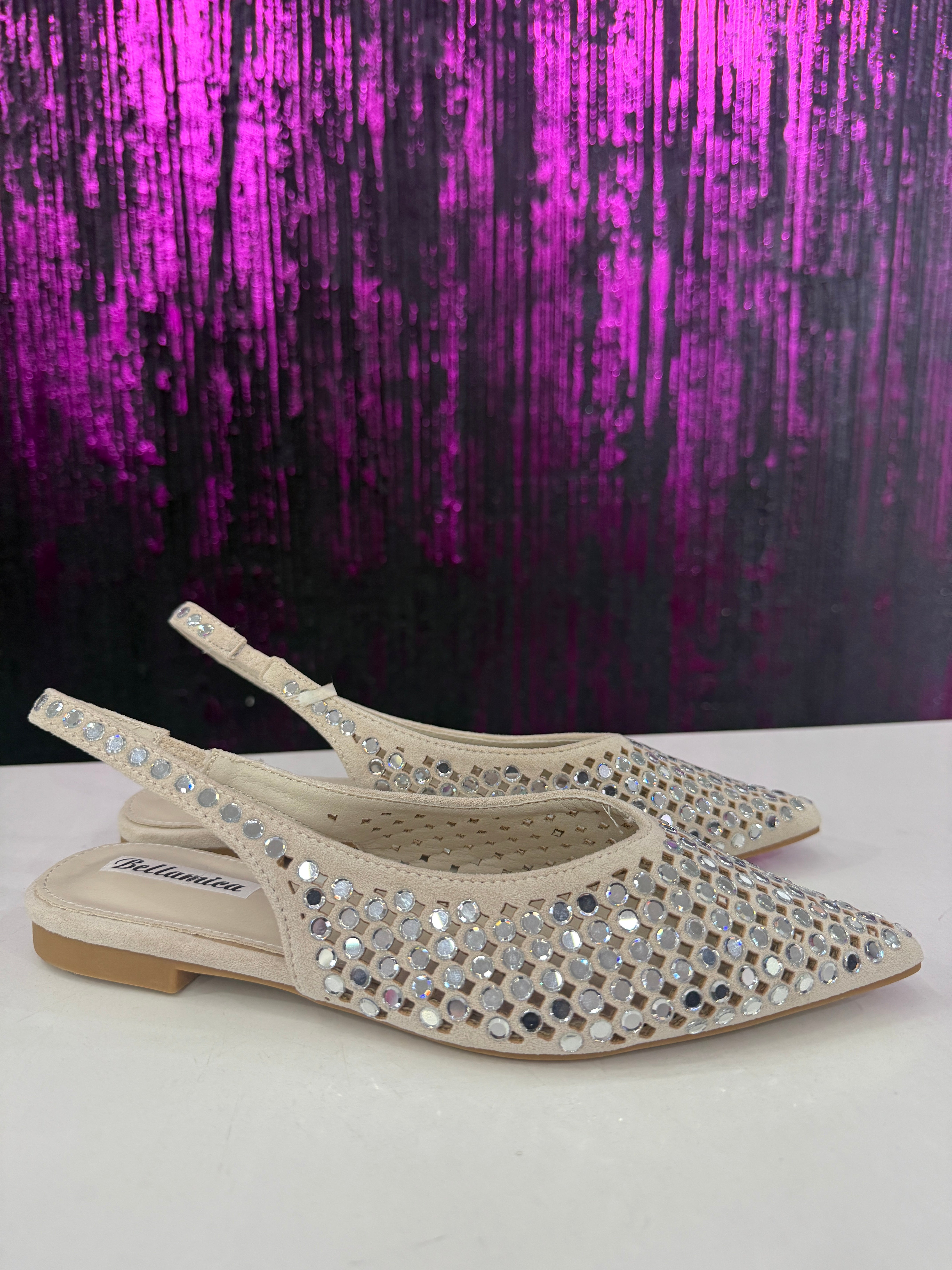 Ballerine slingback brillantinata