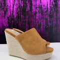 Sabot in rafia camoscio
