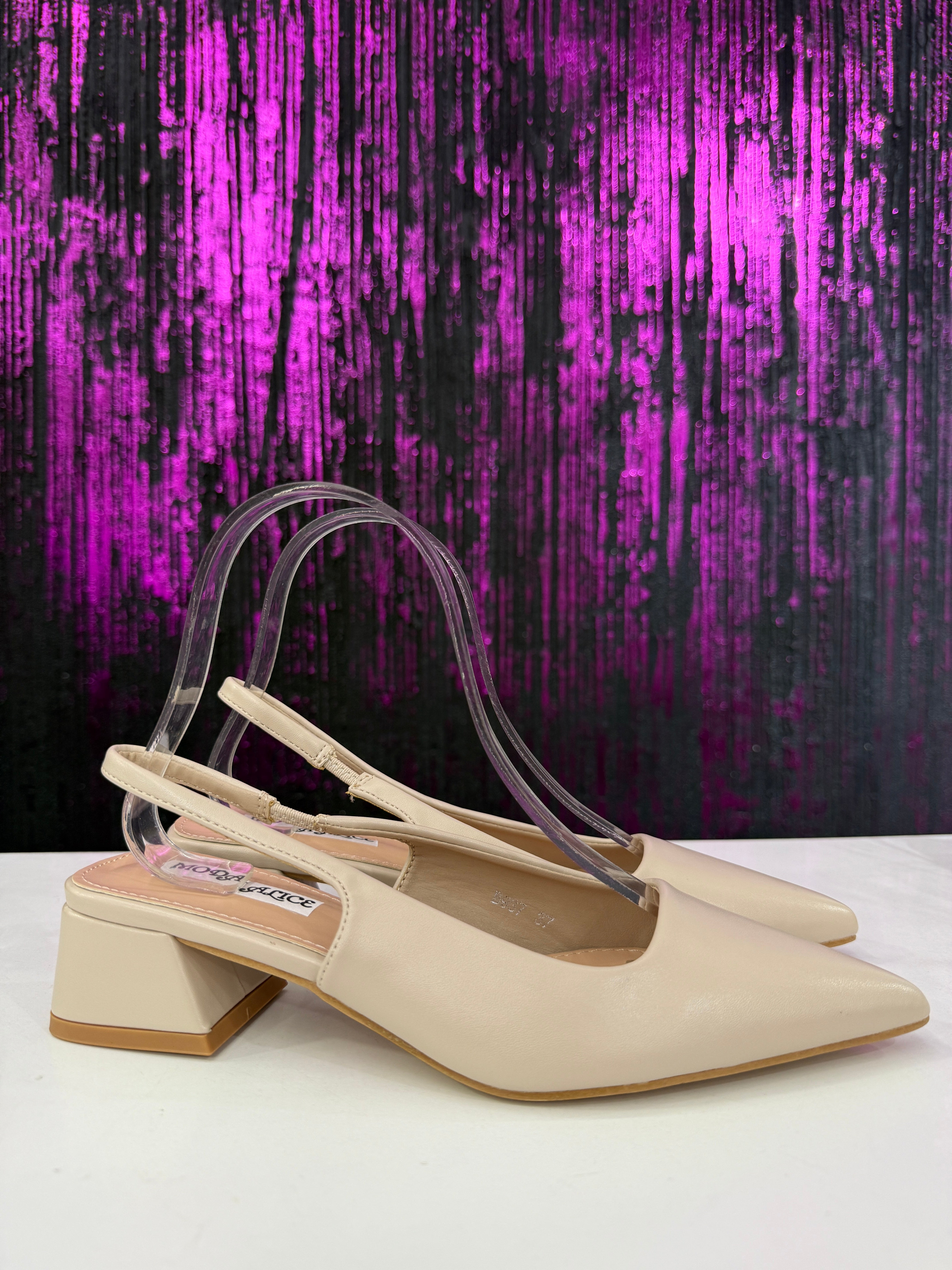 Slingback tacco doppio
