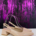 Slingback lucido tacco comodo