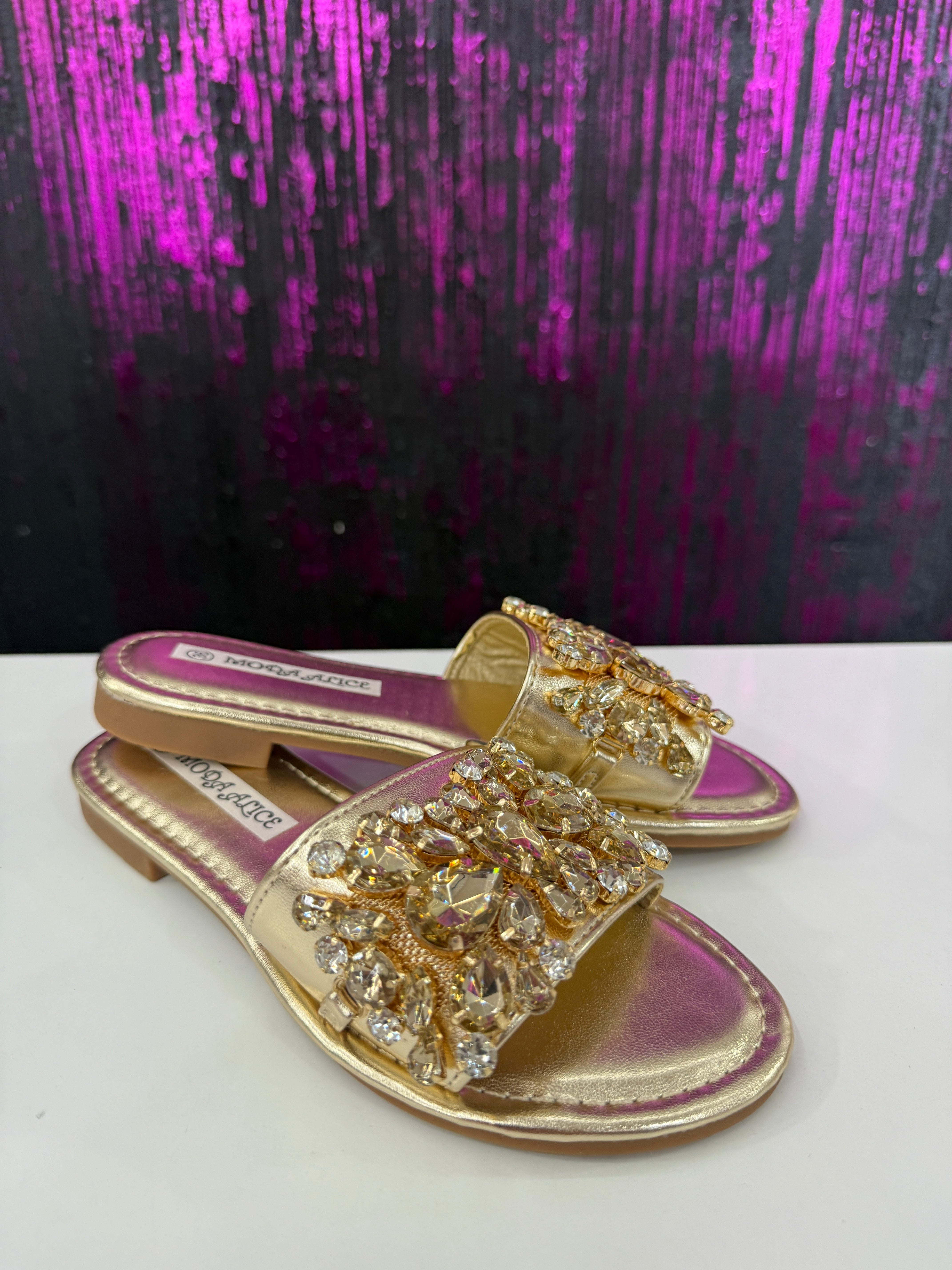 Pantofolina maxi pietre