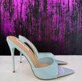 Mules vernice tacco 12