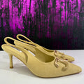 Slingback Donna Nere Effetto Camoscio