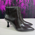 Stivaletto donna - Nero con zip oro
