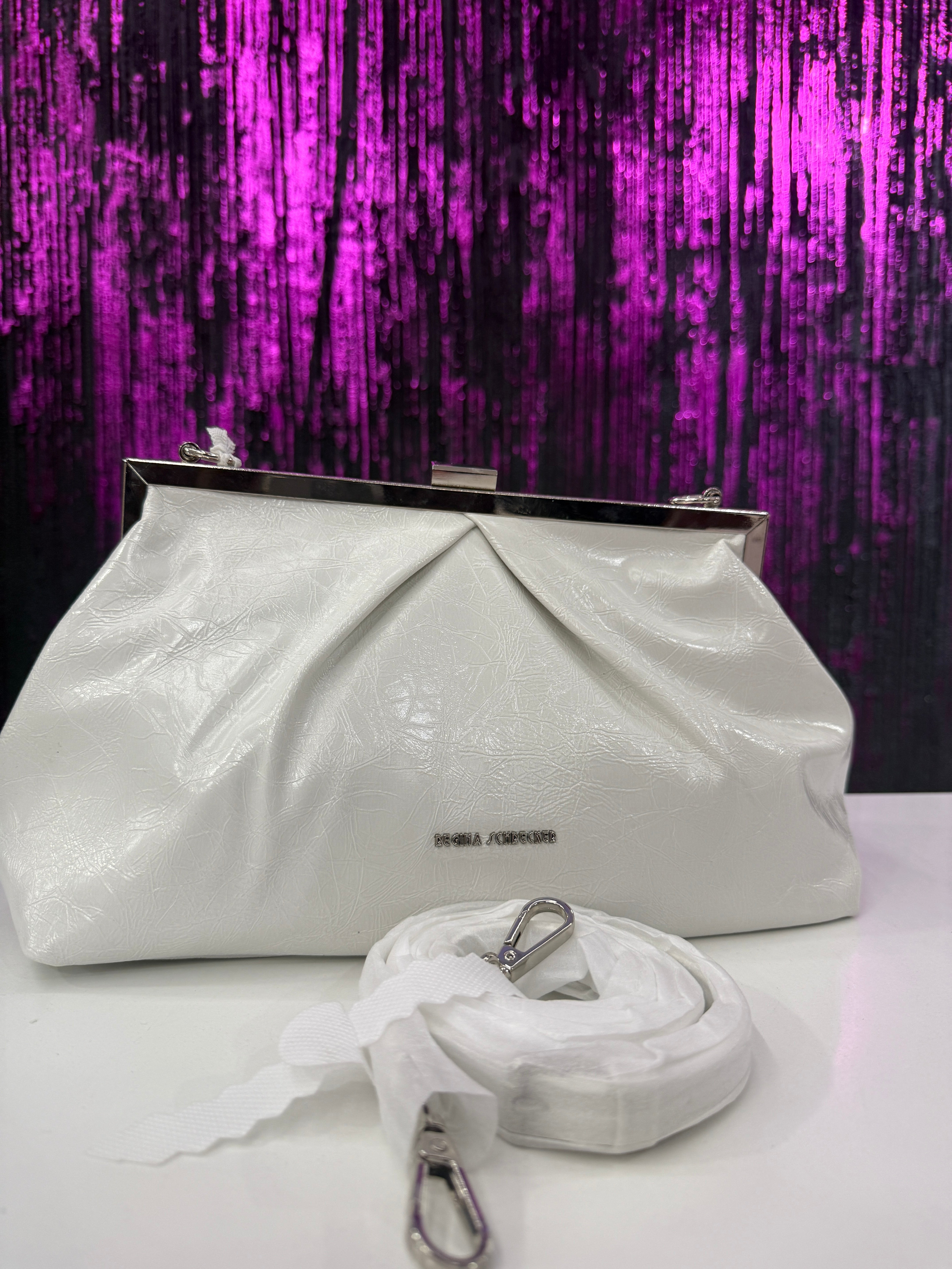 Clutch pelle arricciata