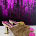 Sandali donna strass con tacco