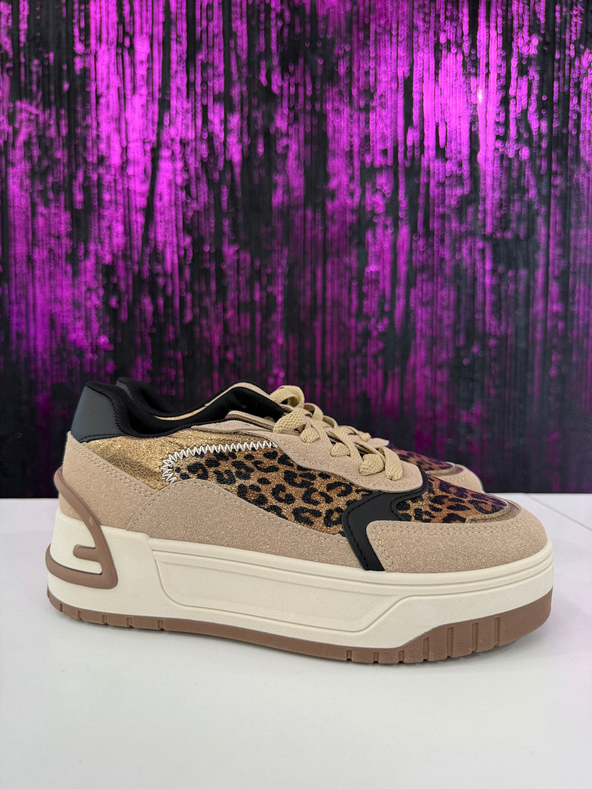 Sneaker platform animalier
