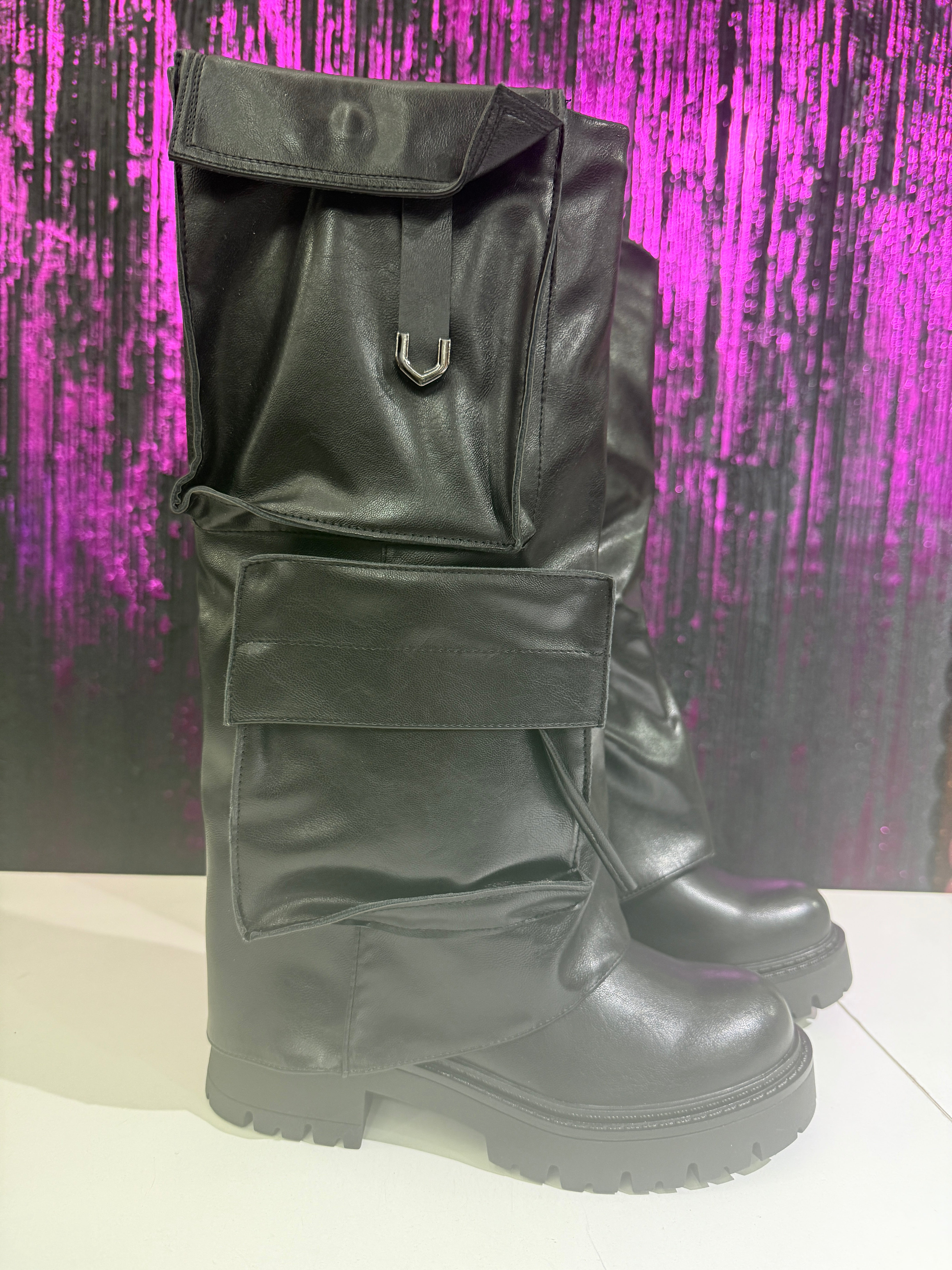 Stivali al Ginocchio Utility con Tasche