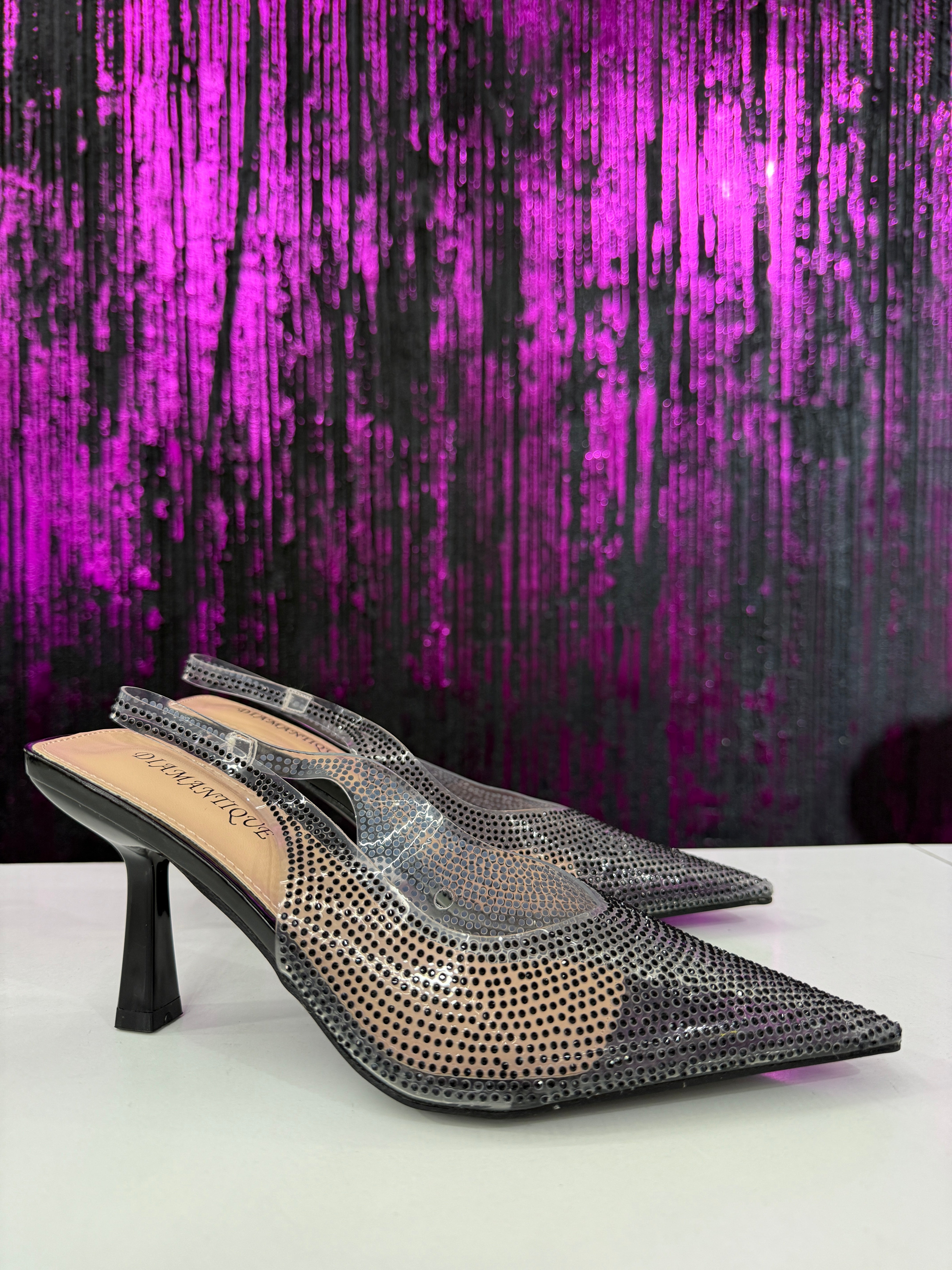 Slingback brillantinata