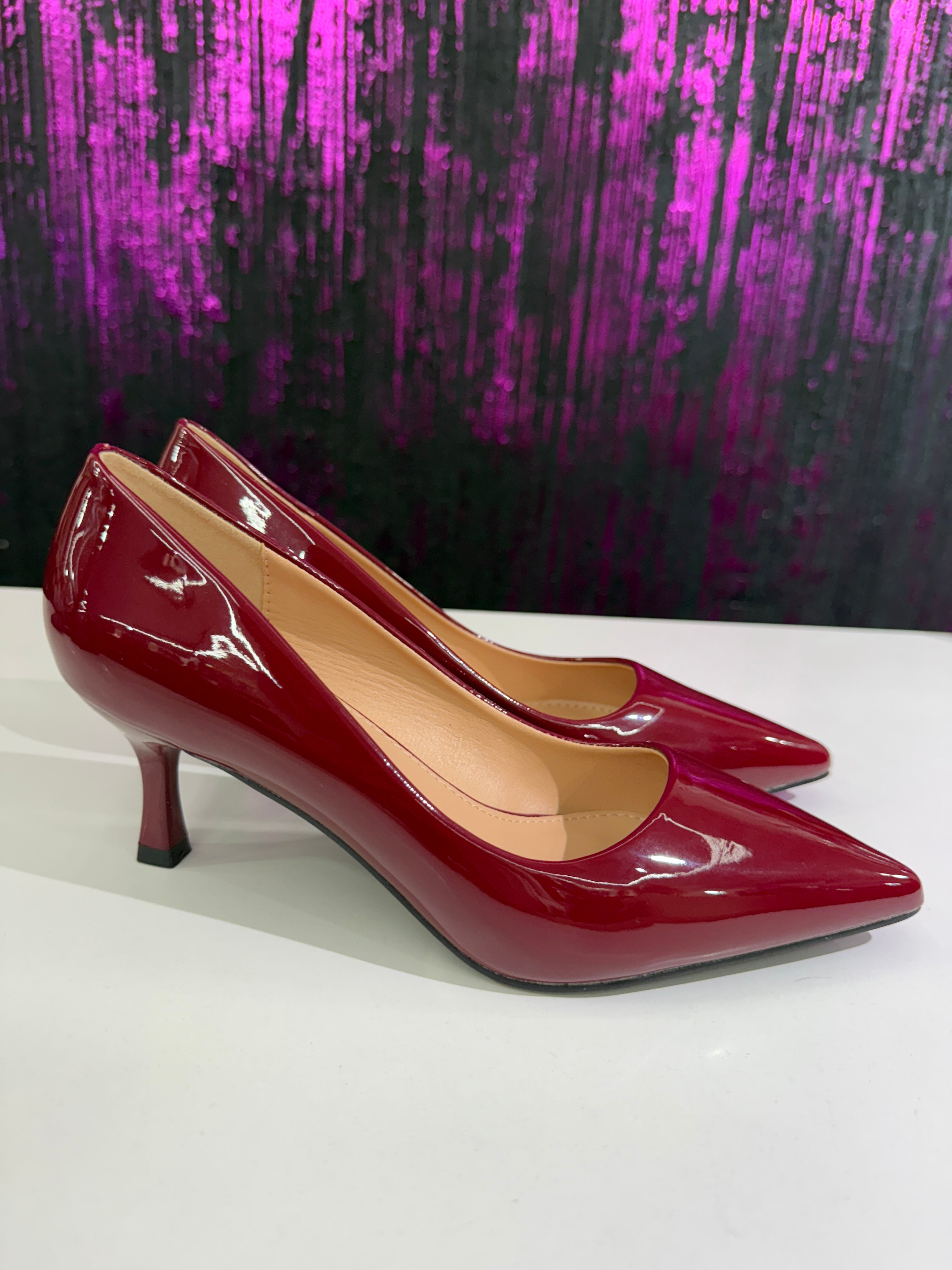 Décolleté Donna Vernice Nera – Tacco piccolo