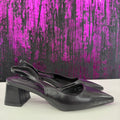 Slingback tacco doppio ecopelle