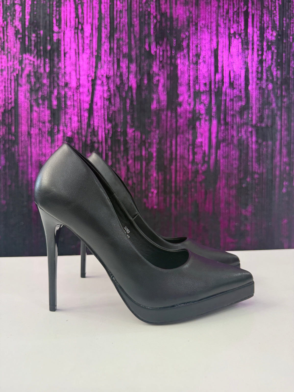 Décolleté plateau nero