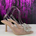 Slingback trasparente gioiello