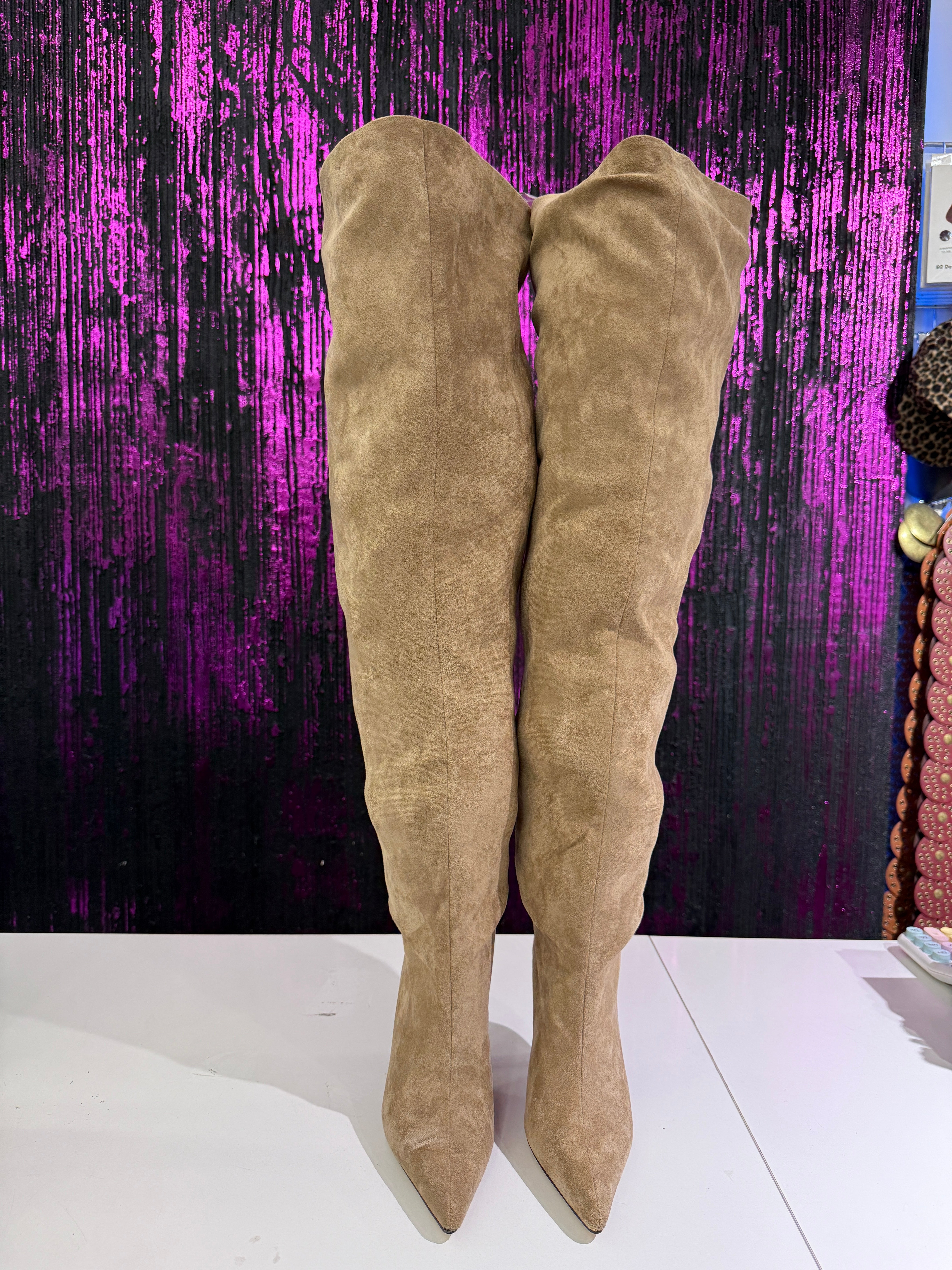 Stivale in Camoscio Tacco a Spillo