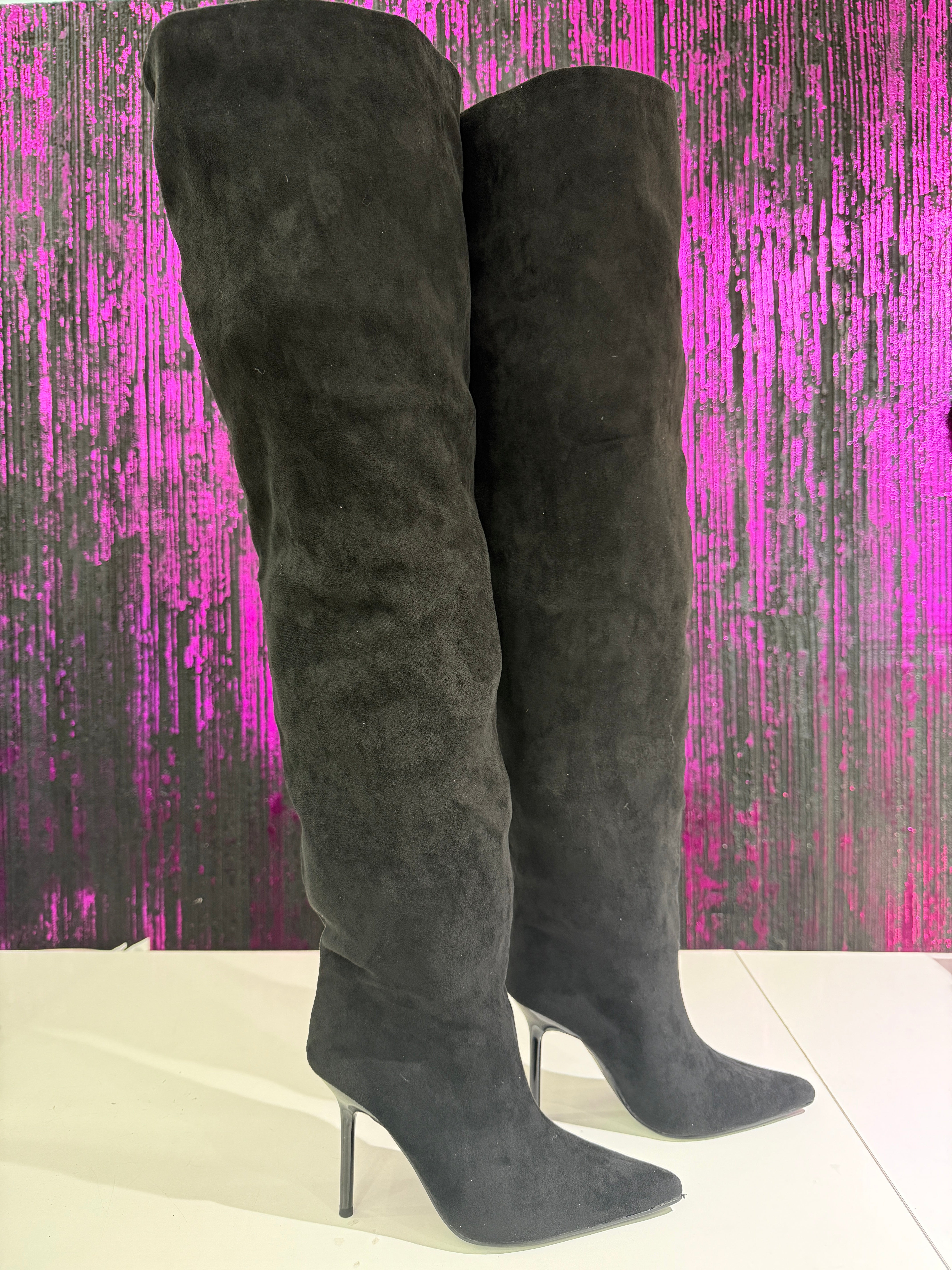 Stivale in Camoscio Tacco a Spillo